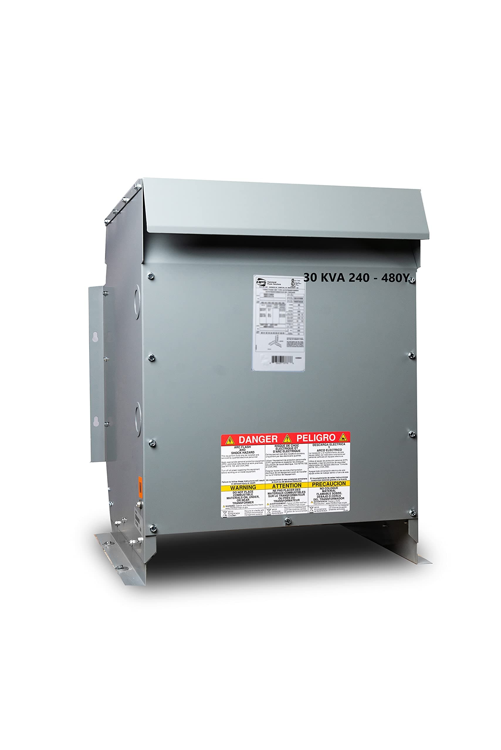 30KVA 240D - 480Y Secondary | 3-Phase Isolation Transformer | Delta to Wye