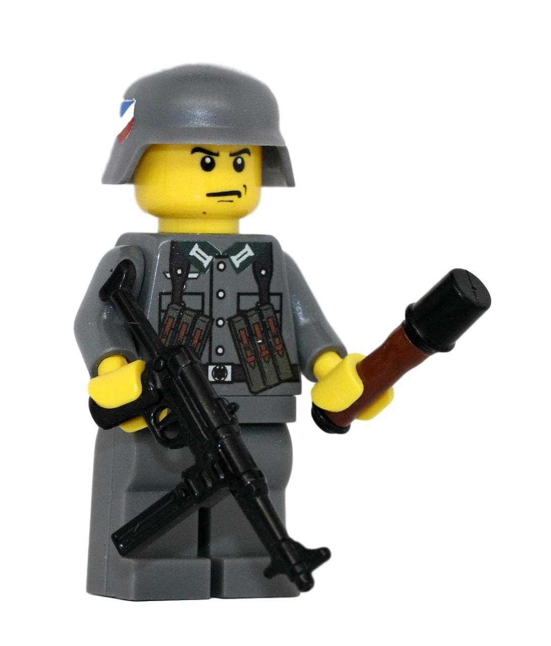 Modern Brick WarfareGerman WW2 MP40 Soldier Custom Minifigure