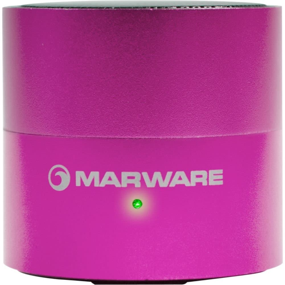 UpSurge Rechargeable Mini Speaker with 3.5mm Headphone/Audio Jack, Fuchsia/Pink