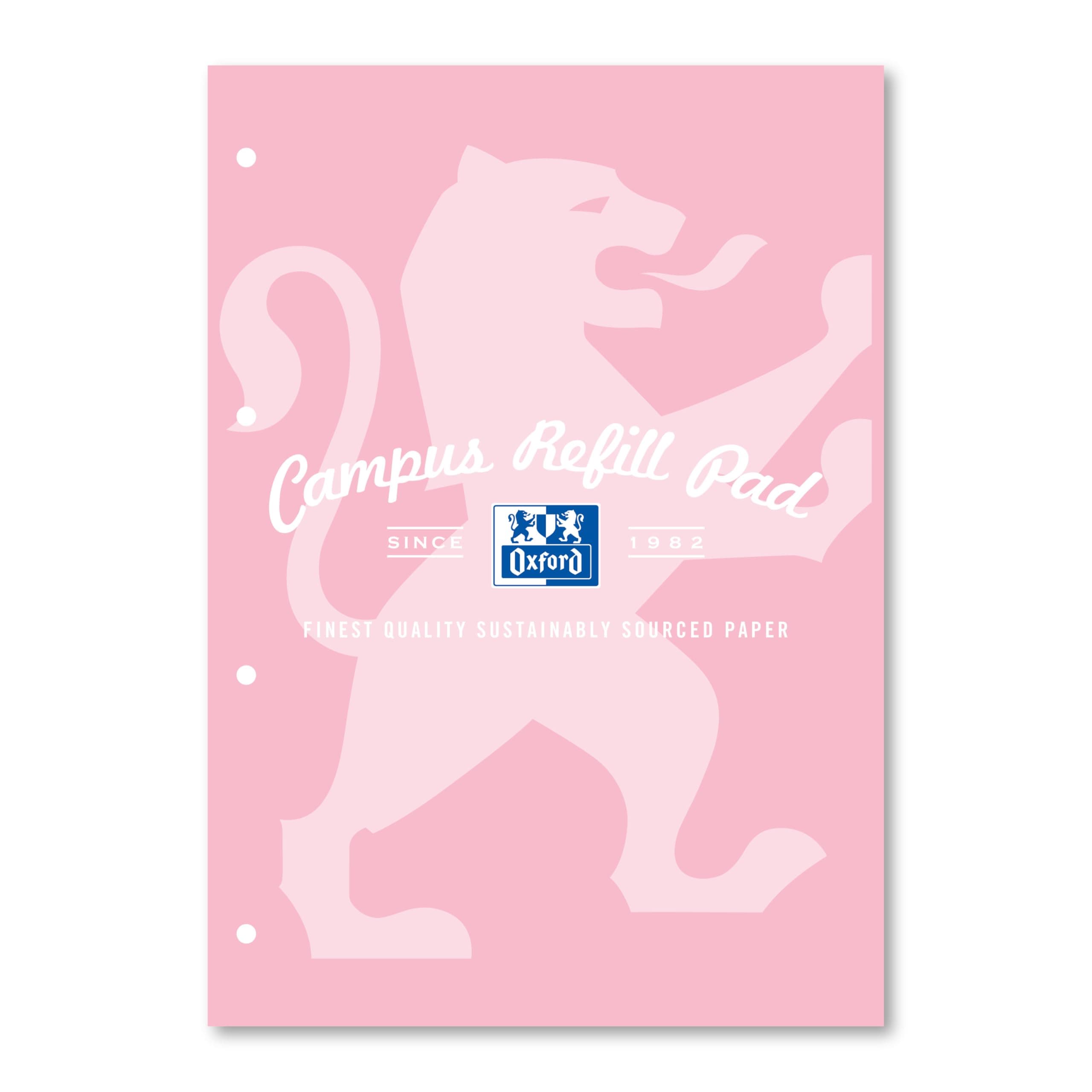 Campus Lined Paper A4 Refill Pad, Headbound 140 Pages, Pastel Colour, Single Notepad