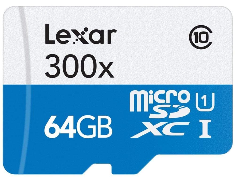 Lexar64 GB Class 10 UHS-I U1 Micro SDXC Card - LSDMI64GB1NL300A