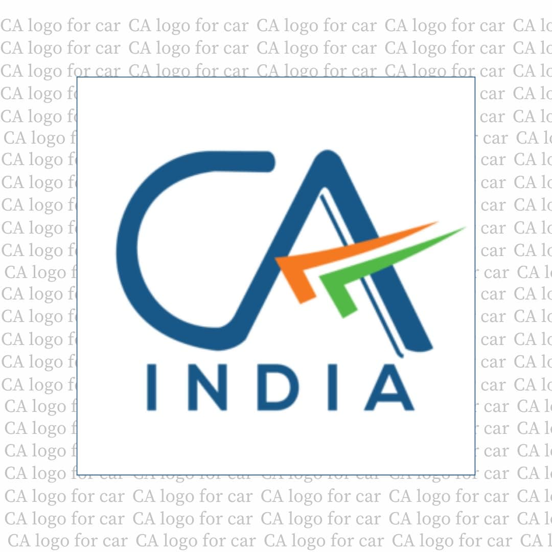 New CA Logo Stickers for car Front Adhesive | 4 * 4 Inch - Pack of 2 Stickers