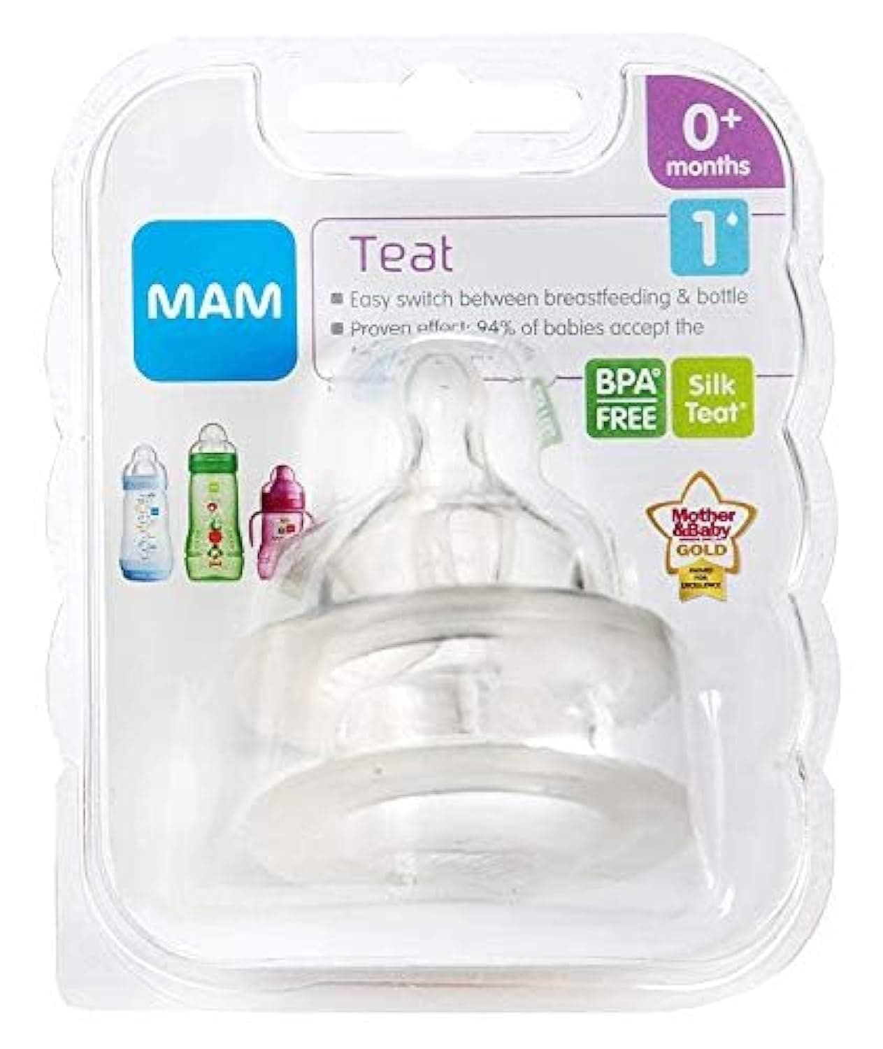 PalliPartners MAM Slow Flow Teat, Size 1-2 Pack