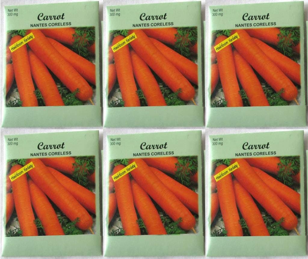 (6 Pack) 300 mg/Package Carrot Heirloom Variety Seeds