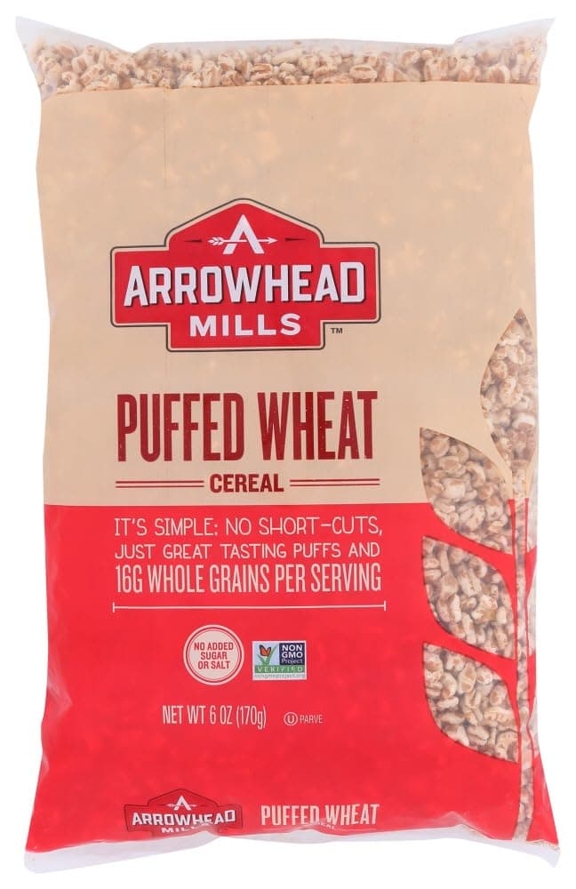 Arrowhead Mills Puffed Wheat Cereal 6 oz (Pack of 2)