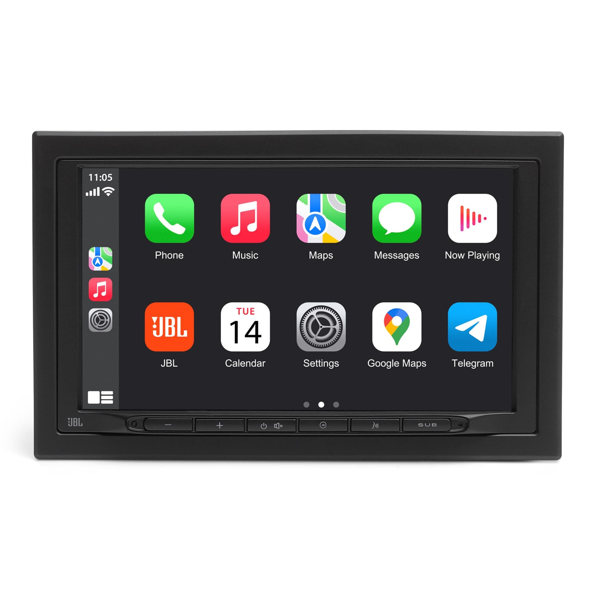 JBL Legend 700 2-DIN 7" Touchscreen Car Stereo with Wireless Apple CarPlay & Android Auto, Bluetooth, 4x50W Output, 16-Band EQ, Subwoofer Control, DAB/DAB+ Radio, and 6 Preamp Outputs