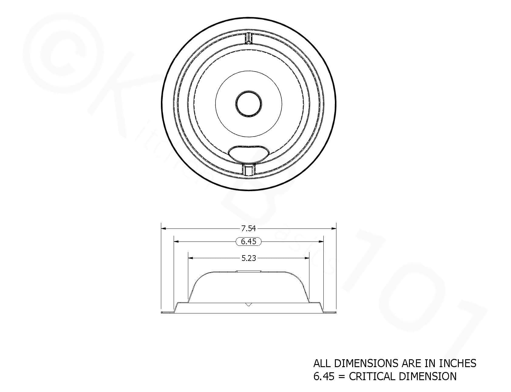 Kitchen Basics 101 119204XZ Style B Chrome 4 Pack Drip Bowls 3 Small 6” and 1 Large 8” Replacement for GE