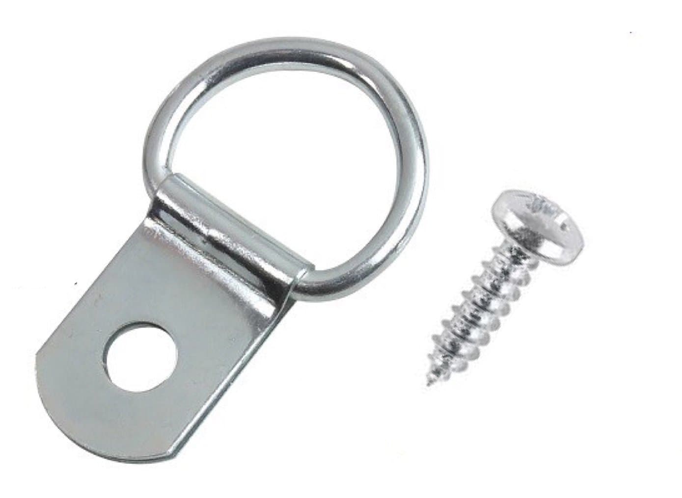 Taskar D Rings & Screws for Picture Frame Hanging (10 Pack)