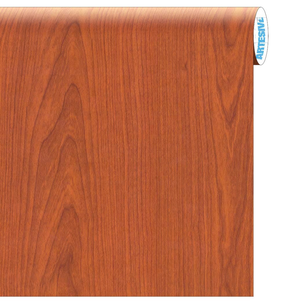 ARTESIVE WD-053 Cherry Middle Opaque 30 cm x 10mt. (11.8 in x 32.8 ft)- Woodgrain Effect Self Adhesive Vinyl Film for home interior decoration, furnitures, door and all smooth surfaces
