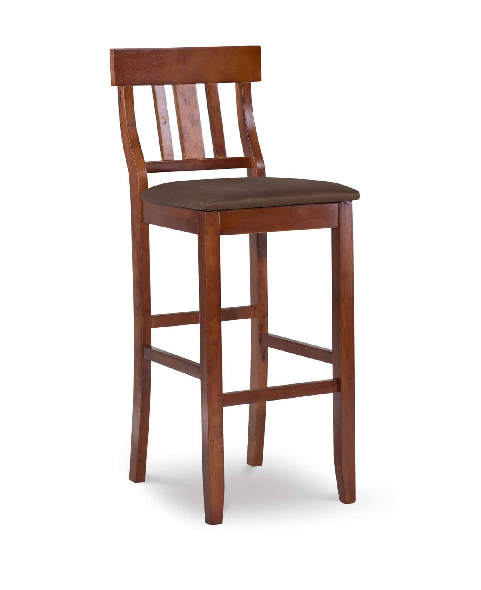 Linon Home Dcor Torino Collection Slat Back Bar Stool, 16.88"w x 20.13"d x 42.88"h, Cherry