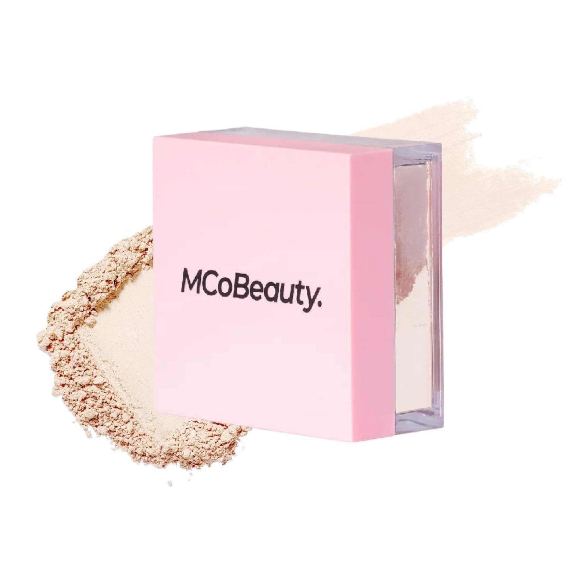 MCoBeauty Loose Powder Cool & Set - Translucent - Soft Focus, Blurring Matte Finishing Baking & Setting Powder - Hydrating Face Makeup with Hyaluronic Acid, Glycerin & Vitamin E - Vegan & Cruelty Free
