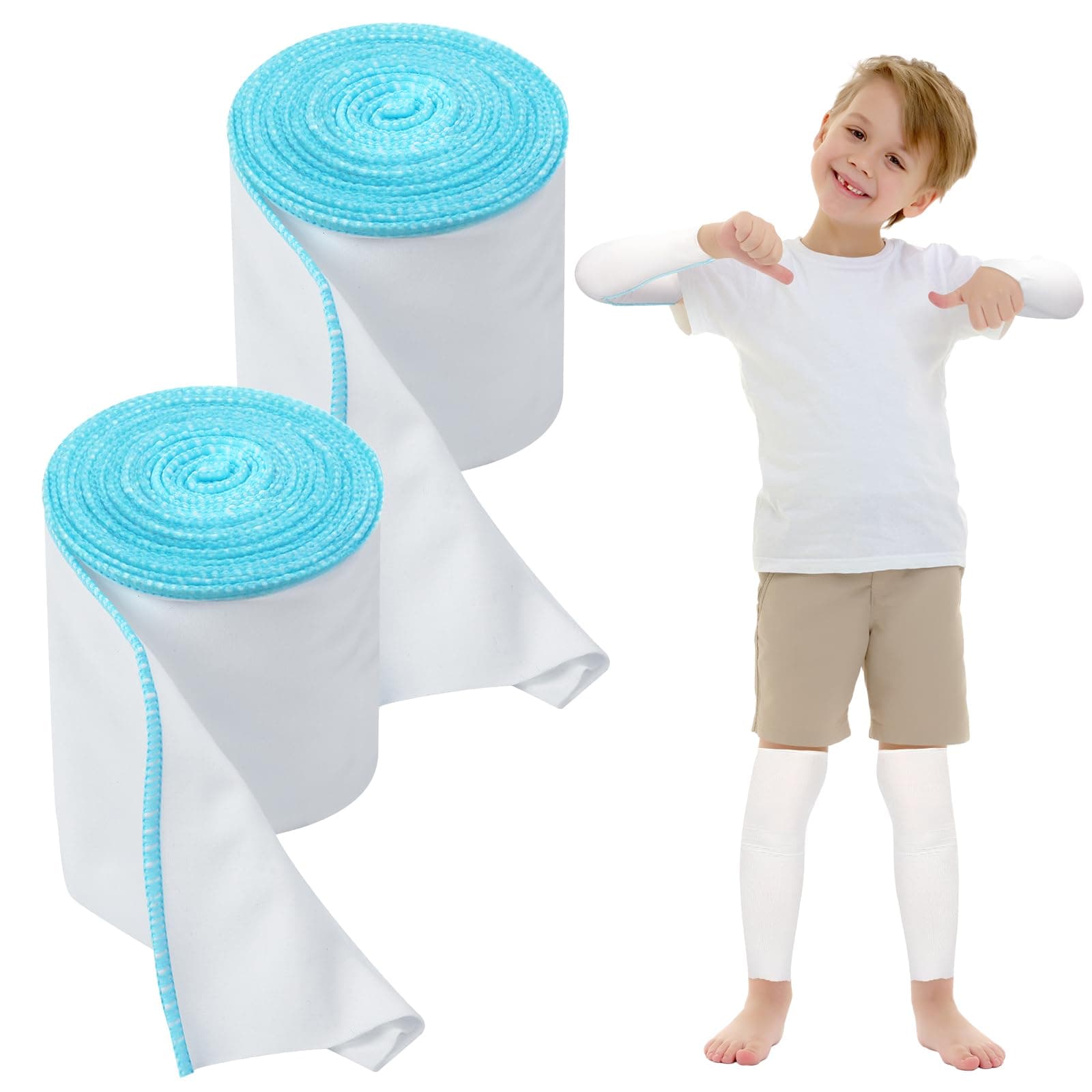 2 Rolls Wet Wraps Bandage for Eczema 3.54'' x 1.97 yd Wet Wrap Therapy for Eczema Treatment for Adults Kids(Blue)