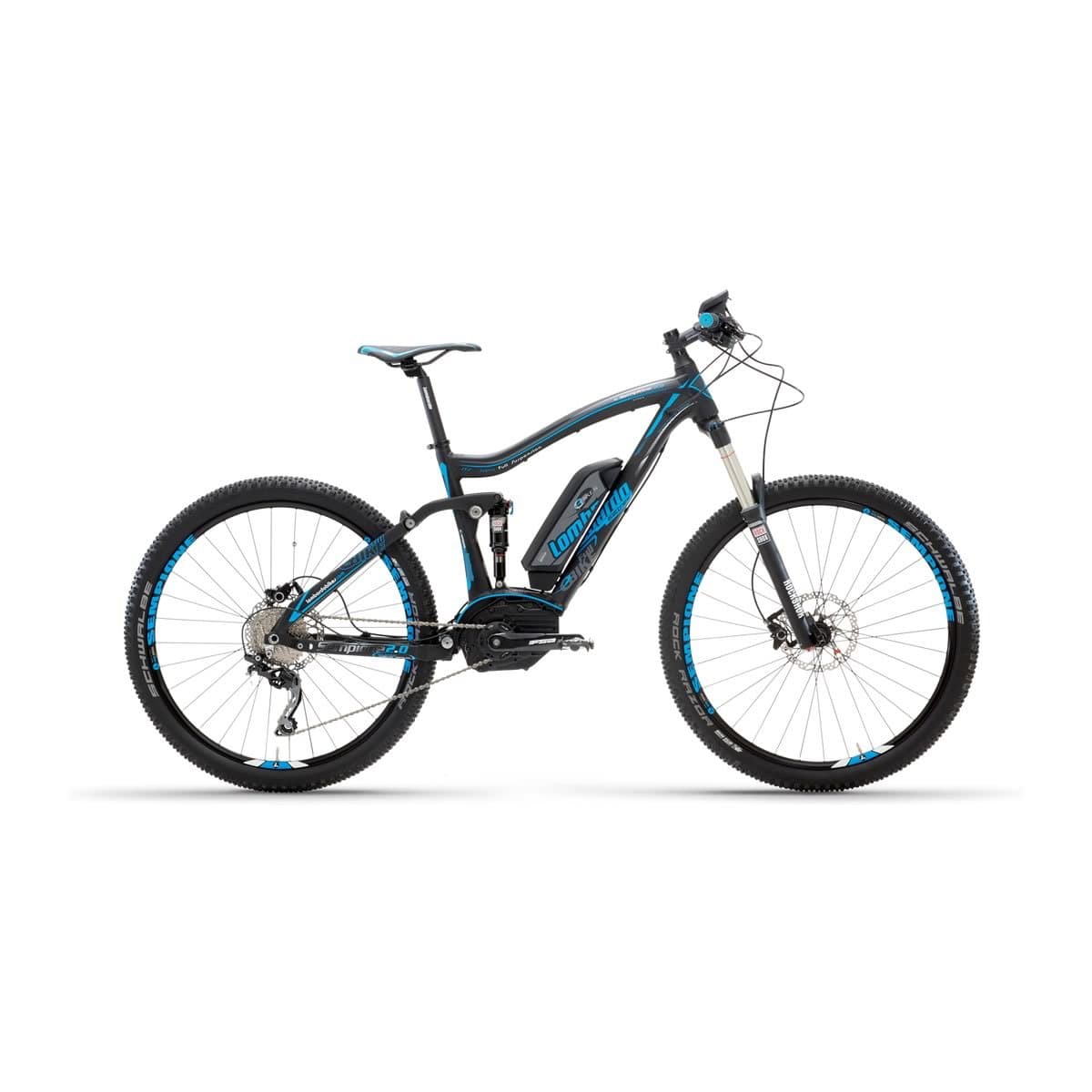 e-sempione 2.0 Full Bosch 27.5 Black Blue Mountain Bike Electric – lombardo Bikes 2017 – Size 20