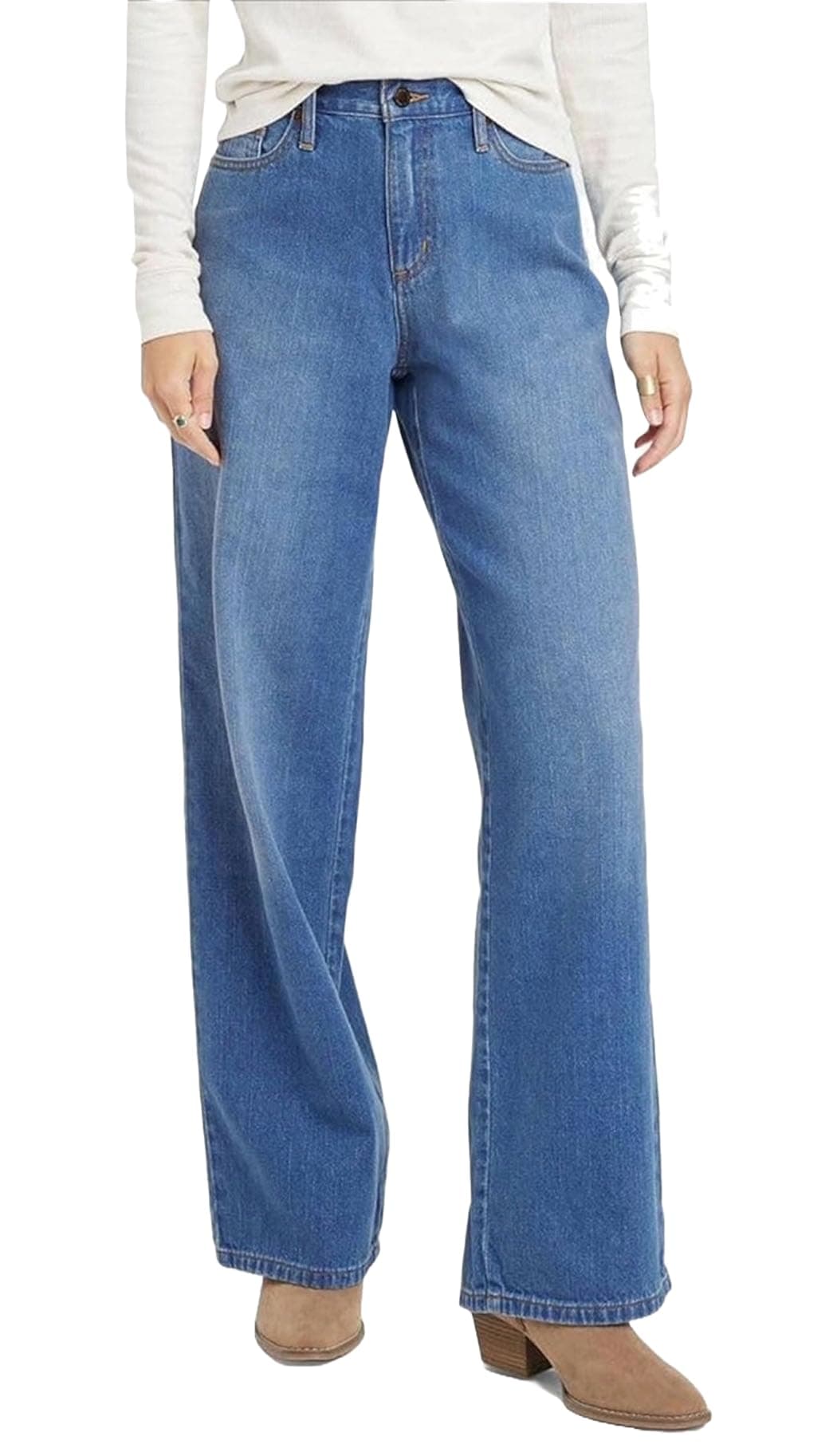 Universal ThreadWomen's High-Rise Wide Leg Jeans (Medium Wash, 4)