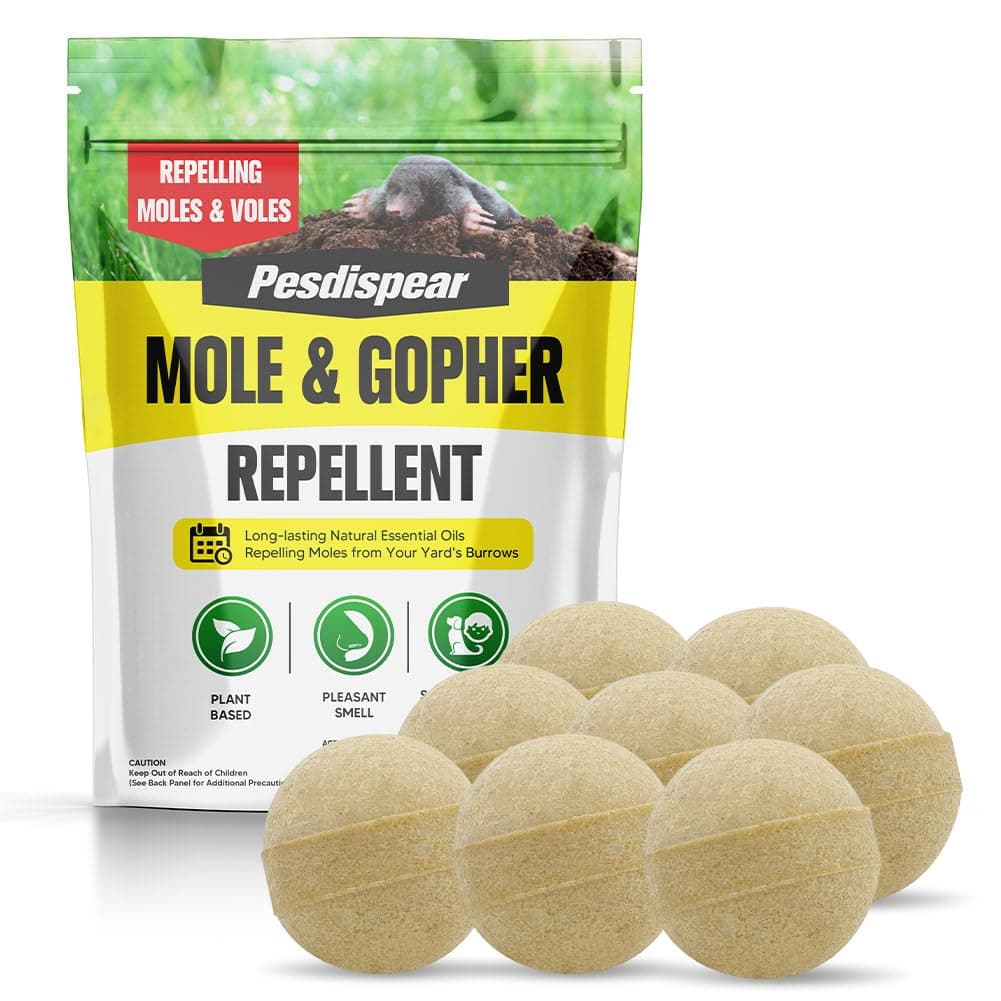 Mole Repellent,Mole Repellent Outdoor, Mole Trap Vole Control Better Than Ultrasonic for Yard Lawn and Outdoor Wide Range Coverage 8 Pack