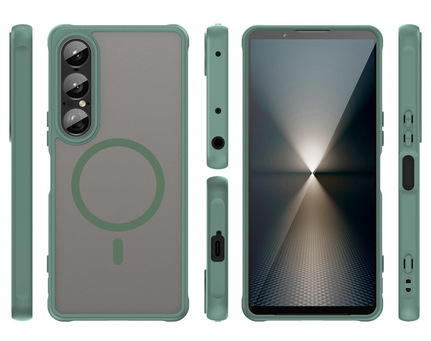 Compatible with Sony Xperia 1 VII Case Cover,Compatible with MagSafe,Anti-Fall,Compatible with Sony Xperia 1 VII 2025 XQ-FS54 Cell Protective Phone Case Green
