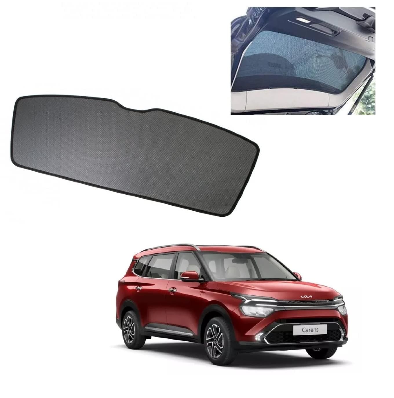 AUTOADDICT Dicky Car Curtain Sunshades Rear Window (Rear Windows, 1 Pcs) for KIA CARENS