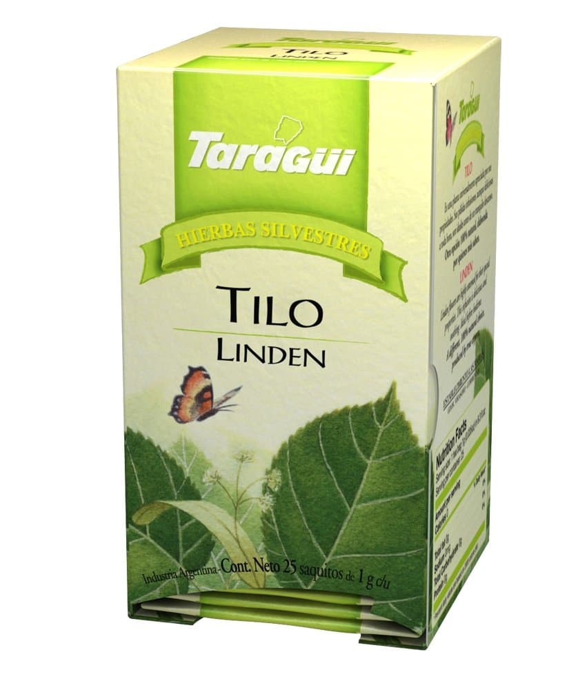 Taragui - Herbal Line Herbal Tea, Linden, 25-Count (Pack of 24 Boxes, 600 Tea Bags)