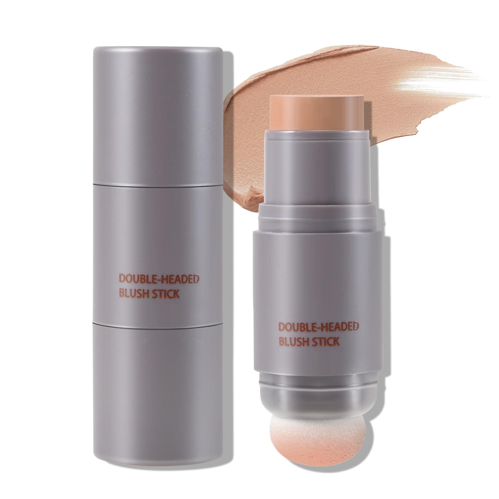 Cream Blush Stick, Double-head, Lightweight Long-lasting Color Natural Blush Makeup Stick, Multi Face Blush for Cheek, Lip and Eye, Dewy Finish for All Skin Tones