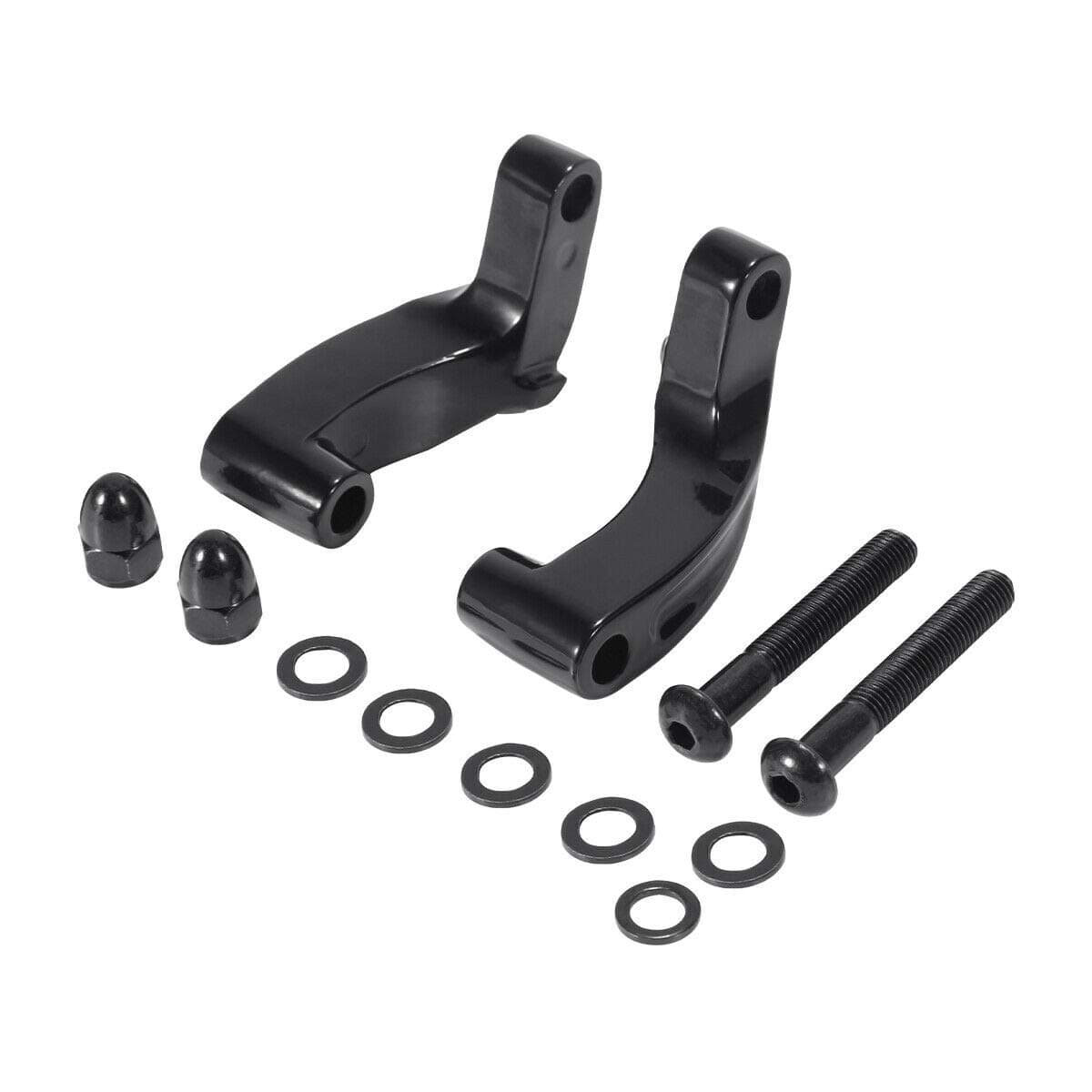TCMT Mirror Relocation Extension Adapter Kit Fits for Harley Davidson Motorcycles (Black)