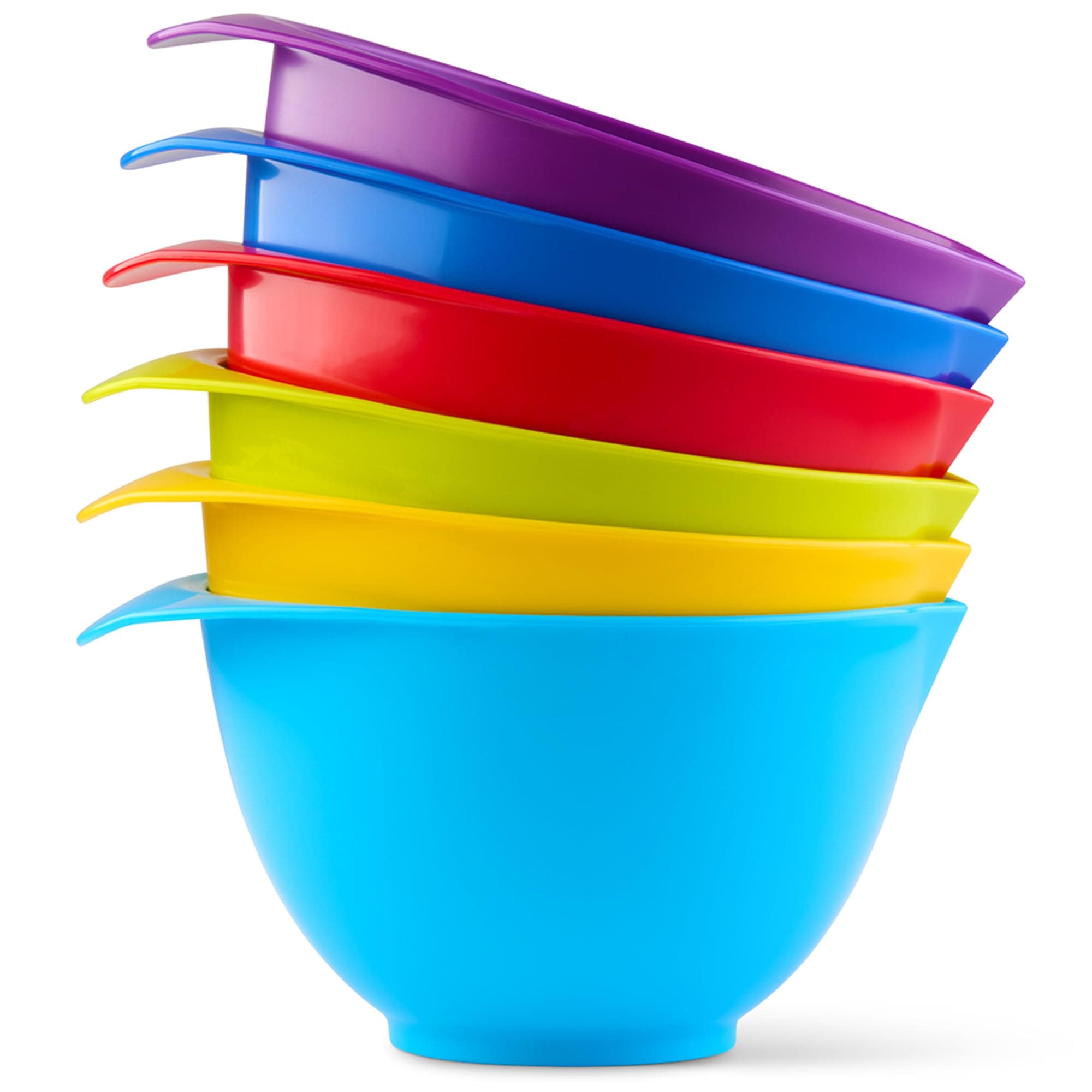 WePrep - Colourful Bowl Set - Meal Prep, Mixing, Serving, Baking, Salads, Sauces & Snacks - 6 x 1.75-2l