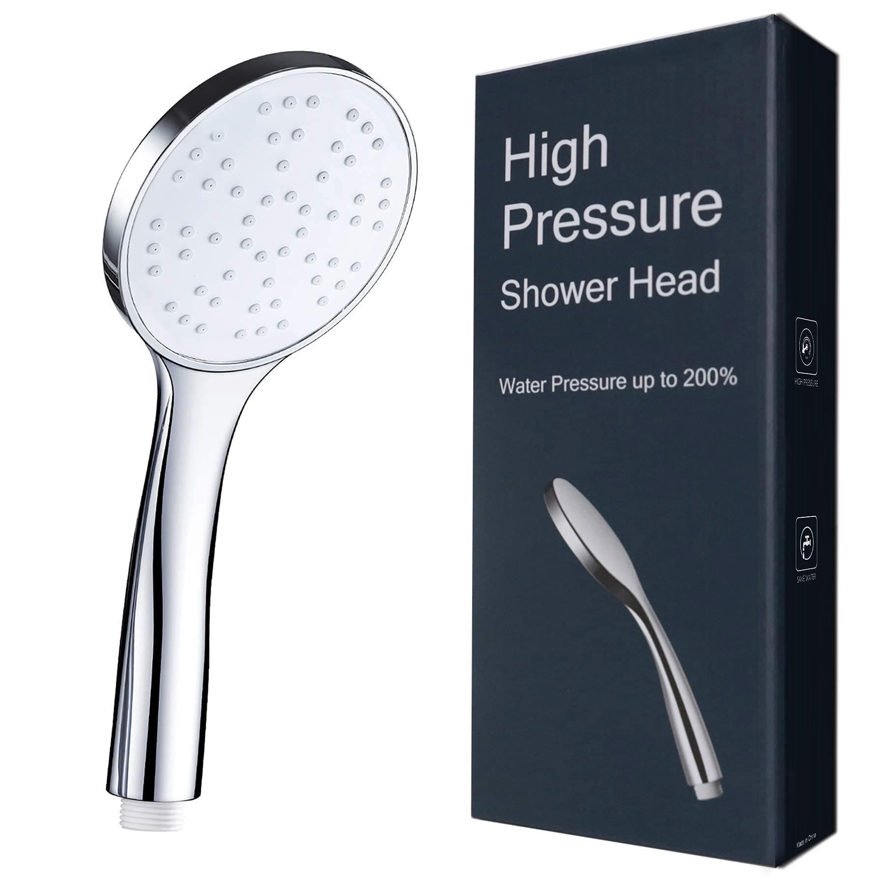 High Pressure Shower Head, Power Shower Head for Low Pressure, Universal Handheld Pressure Boosting Showerhead