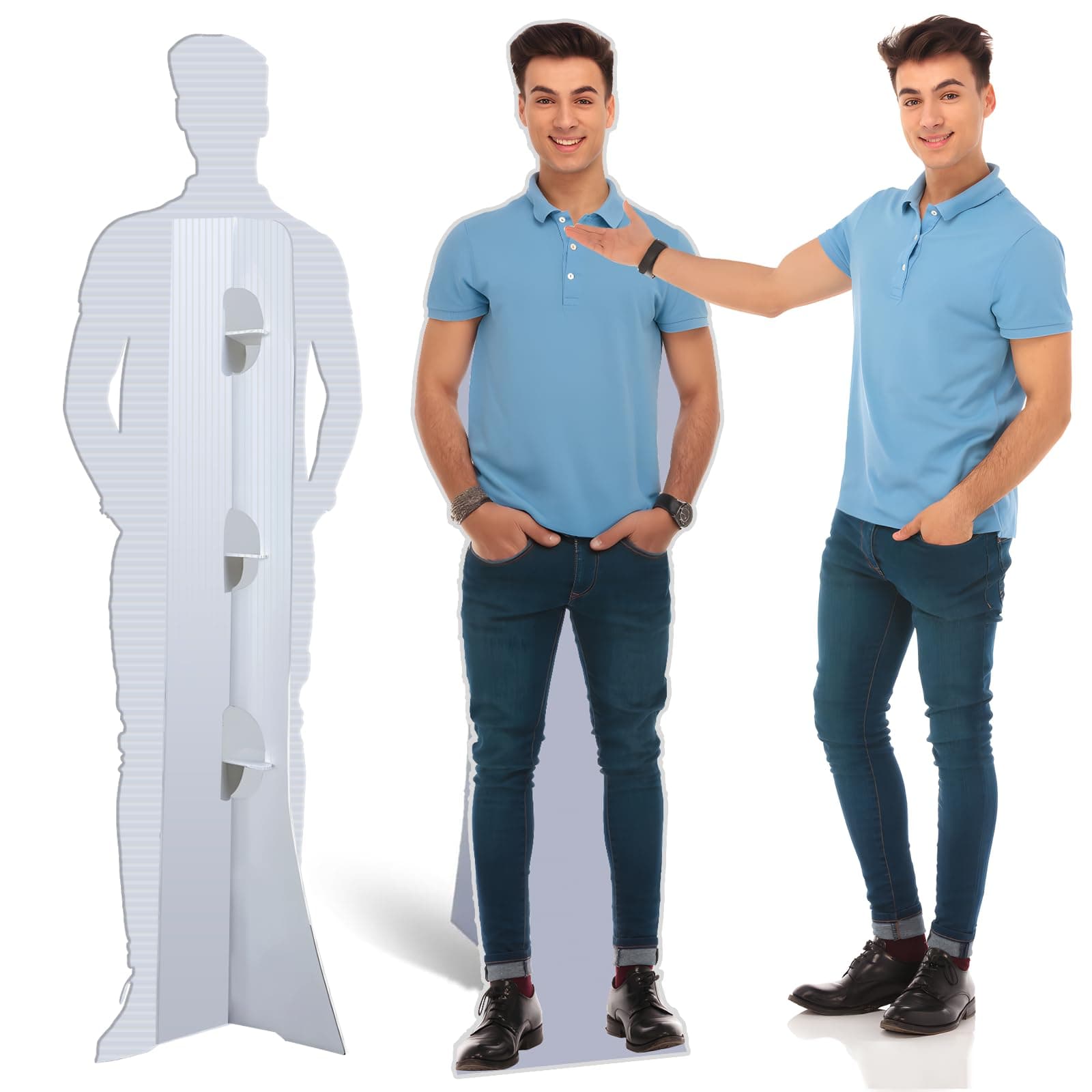 Custom Life Size Cardboard Cutout, Personalized LifeSize Stand up Cutouts, Upload Your Photo, Up to 8 ft, 8 Sizes Optional for Birthday, Party and Events,1 PC