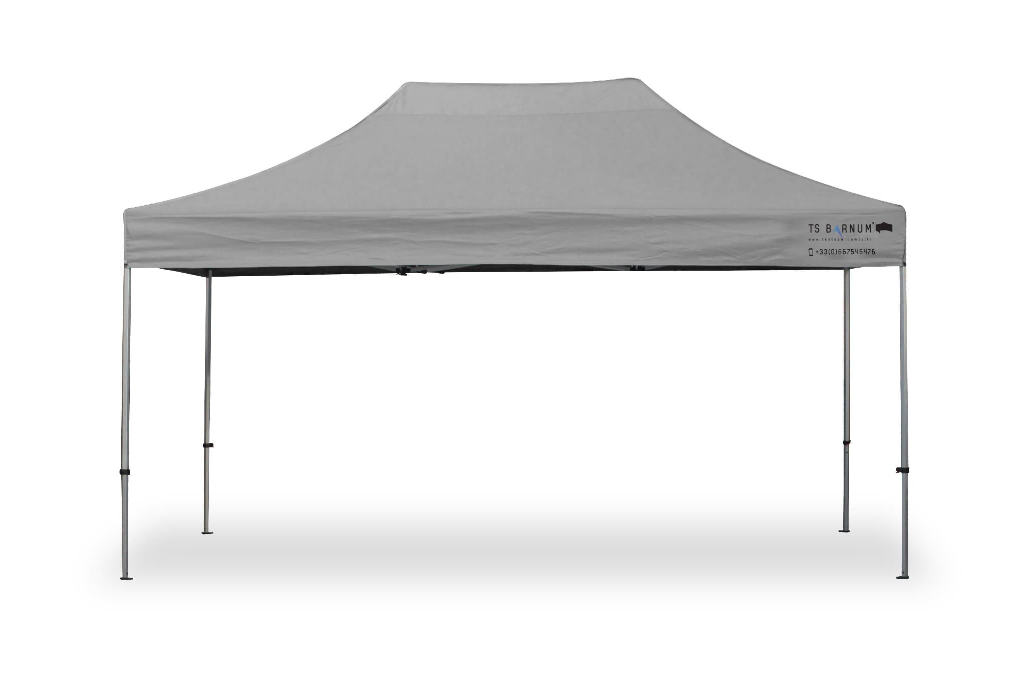 Barnum Pergola 4.5 x 3 m Aluminium Pro 45 Fire Retardant M2 Tent Barnumts Grey