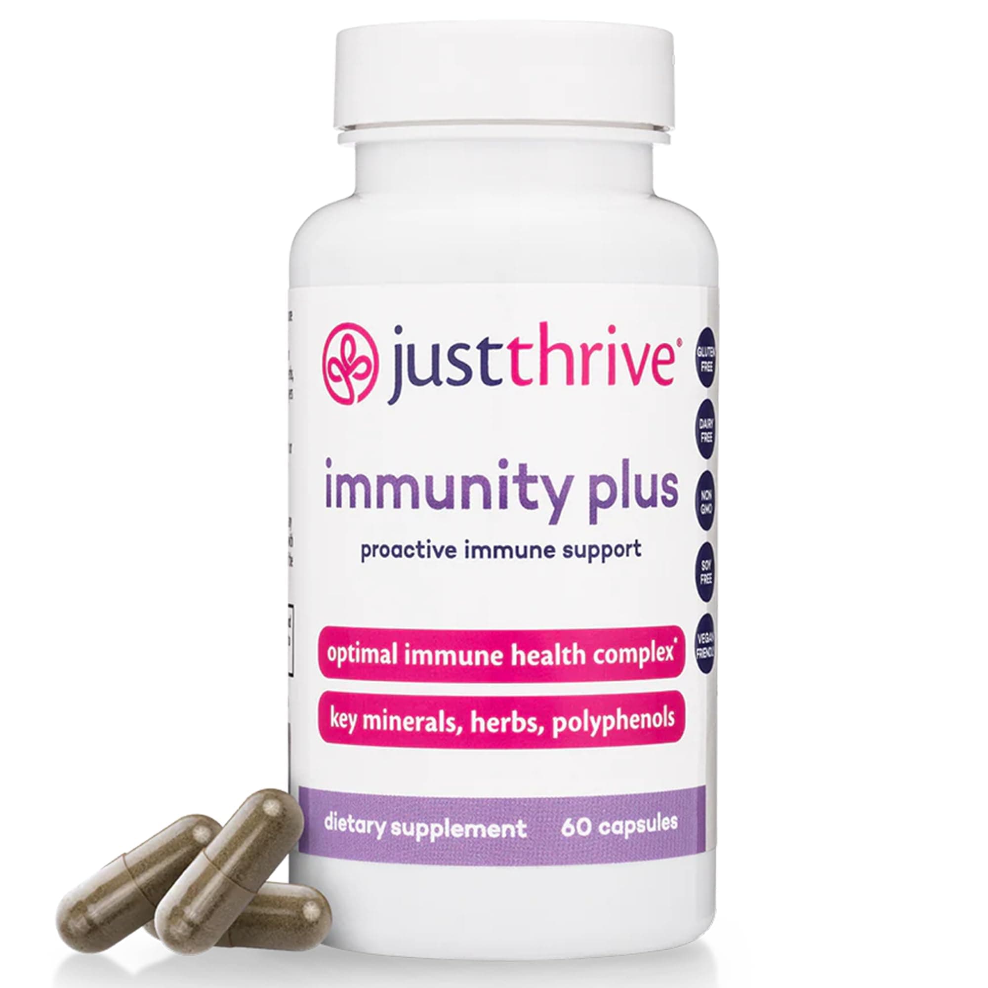 Just ThriveImmunity Plus - Vegan Proactive Immune Health Complex - 60 Capsules