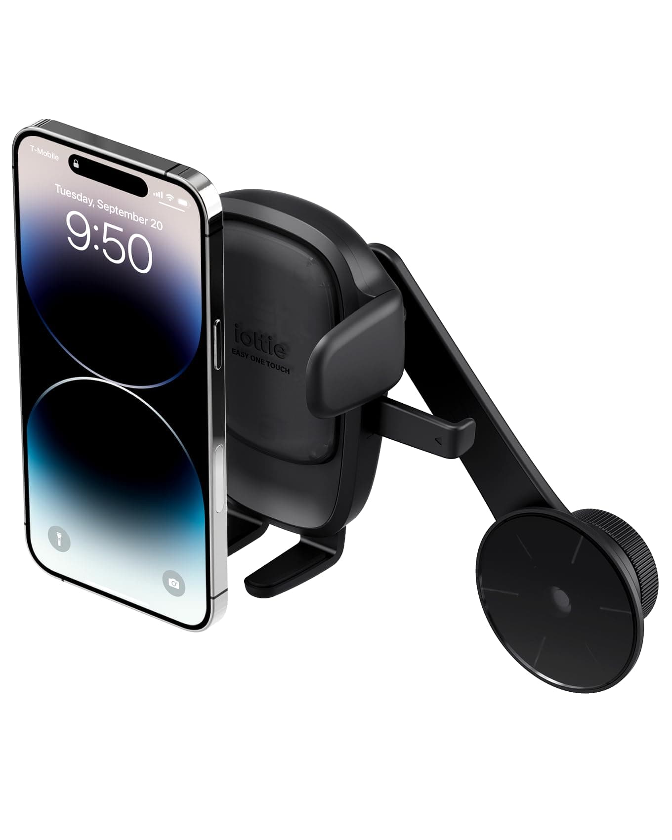 Easy One Touch 6 Vehicle Screen Car Phone Mount - Universal Cell Phone Holder for iPhone, Google, Samsung, Moto, Huawei, Nokia, LG, and All Other Smartphones Black