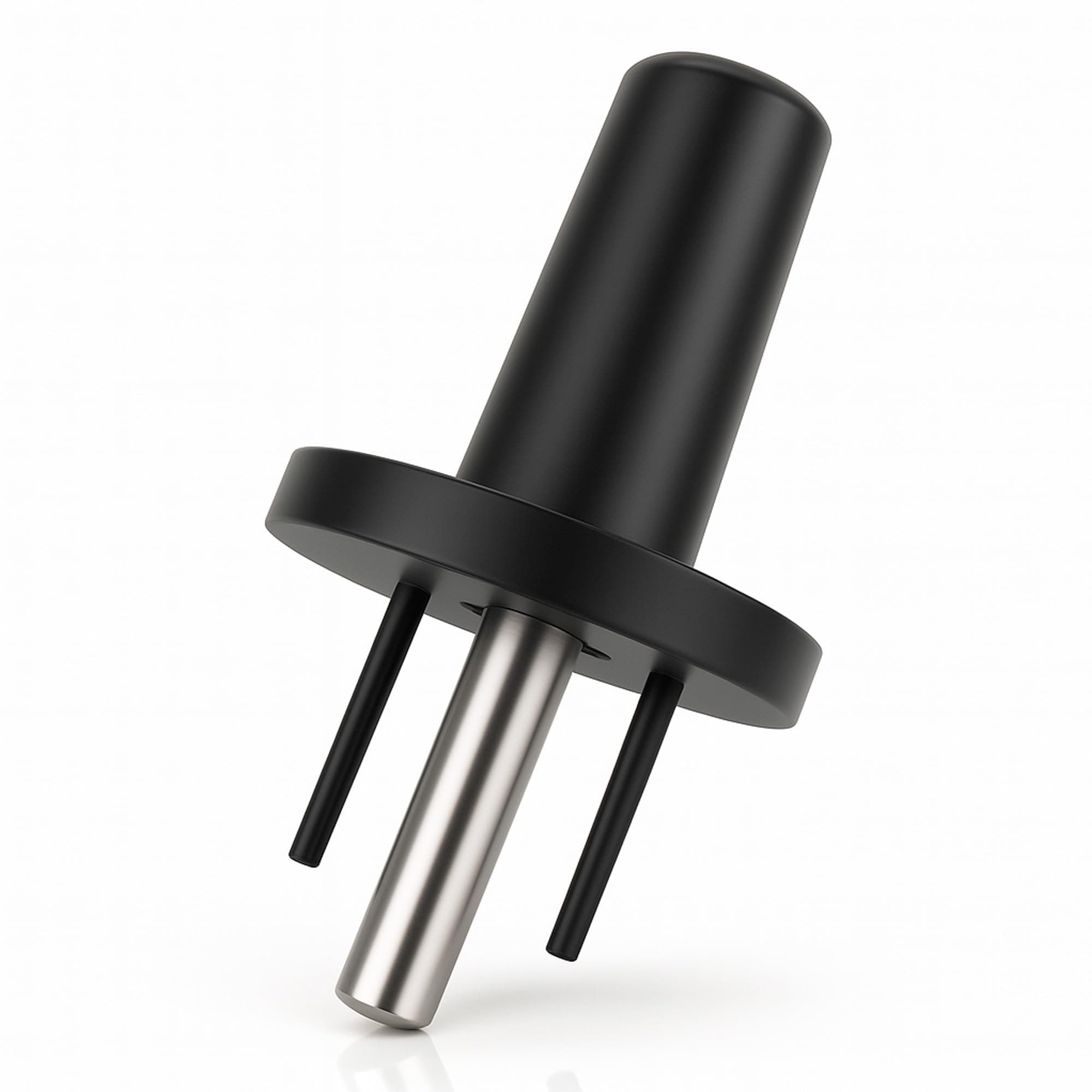 Banana Jack Ground Plug Adapter – Anti-Static ESD Grounding for 3-Prong Outlet, Universal Banana Jack Earth Connector for Wrist Straps, Benches & Mats, USA Plug, Black, 1 Adapter