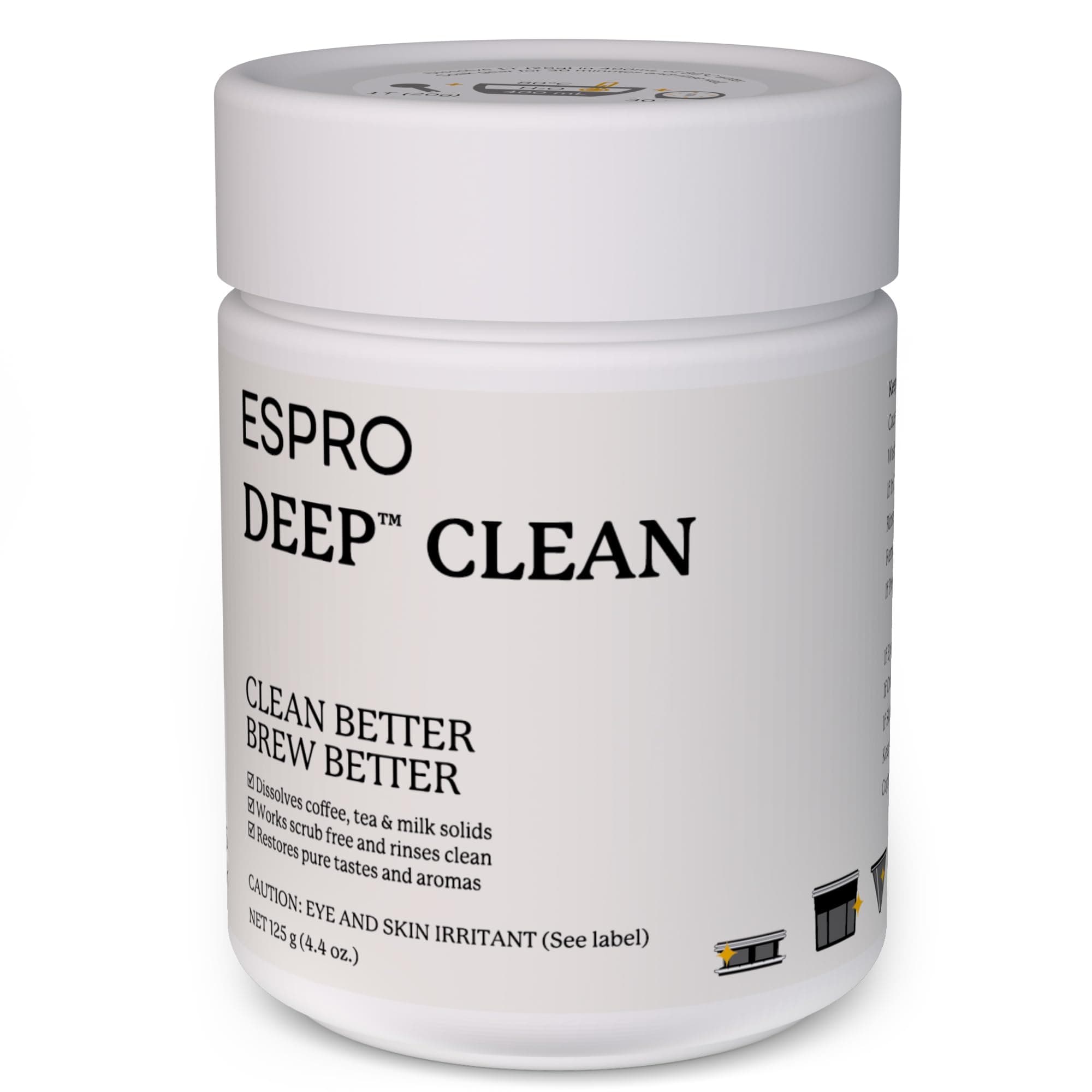 Deep Clean Coffee Maker Cleaner & Descaler Powder for Espresso Machines, French Press & Coffee Pots – Coffee Descaler and Cleaner Removes Oils, & Milk Residue 4.4 oz