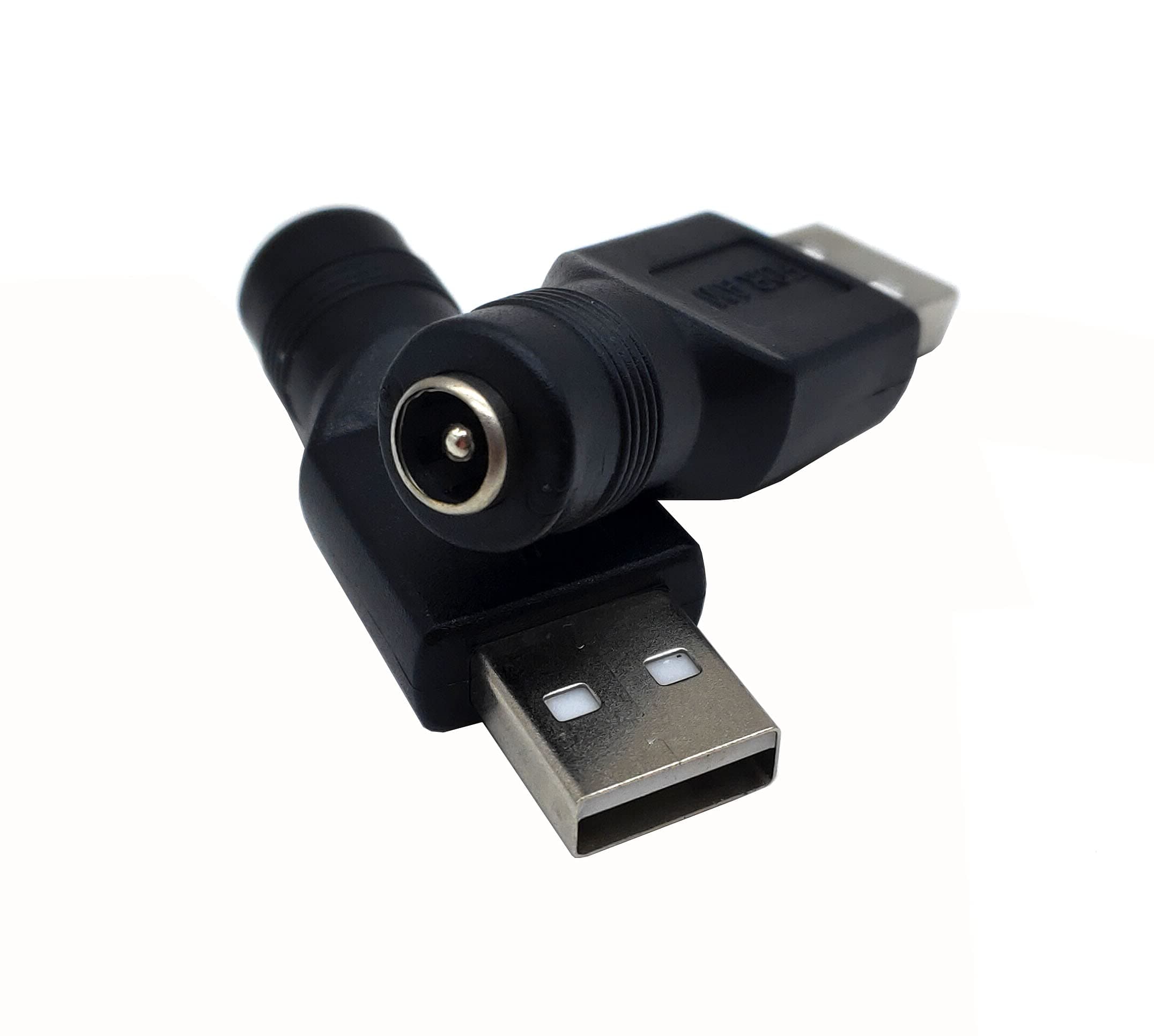 USB to DC Power Adapter, 2PCS USB 2.0 Male to DC 5.5mm x 2.1mm Female 5V Connector Power Adapter for USB Device and for Laptop PC