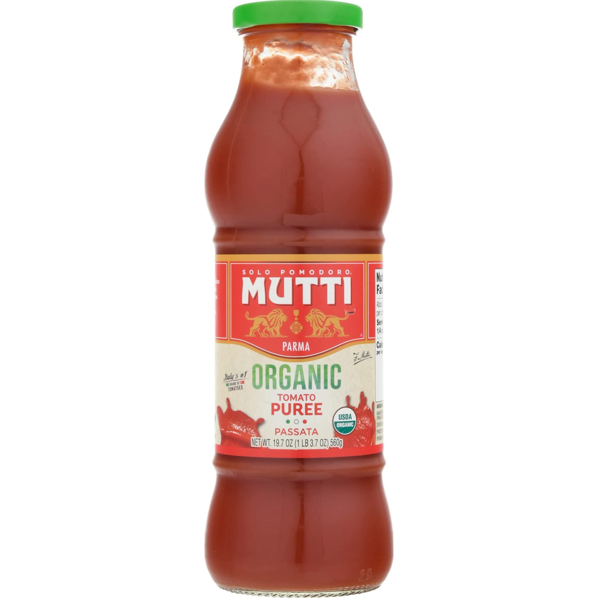 Organic Tomato Puree (Passata), 19.7 oz. | 6 Pack | Italy’s #1 Brand of Tomatoes | Fresh Taste for Cooking | Bottled Tomatoes | Vegan Friendly & Gluten Free | No Additives or Preservatives