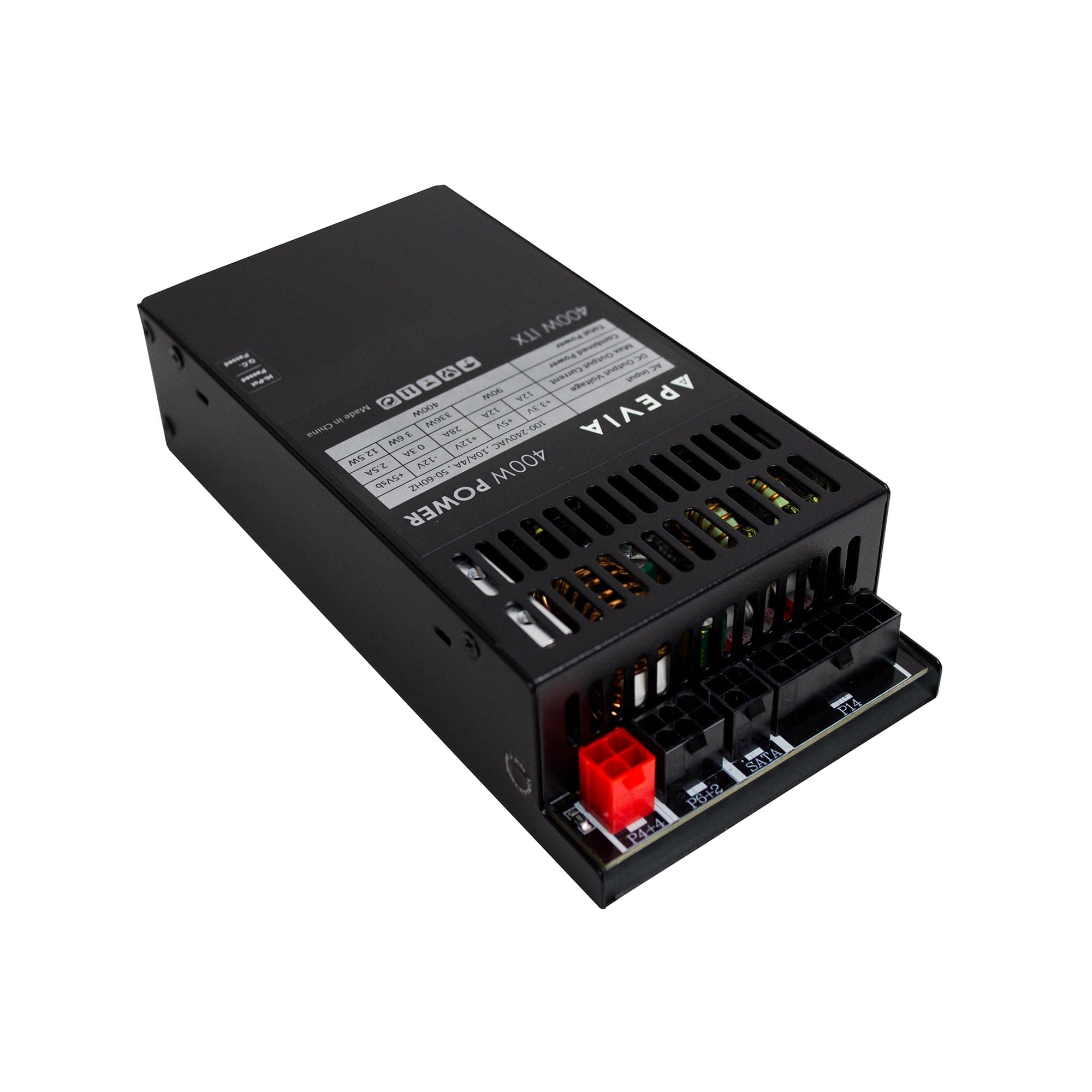Apevia ITX-PFC400W Mini ITX/Flex ATX / 1U 400W Fully Modular Power Supply, Full Range Active PFC 90-264V, AC for POS AIO System Desktop Gaming Server Small Form Factor (Flex ITX) Computer PSU