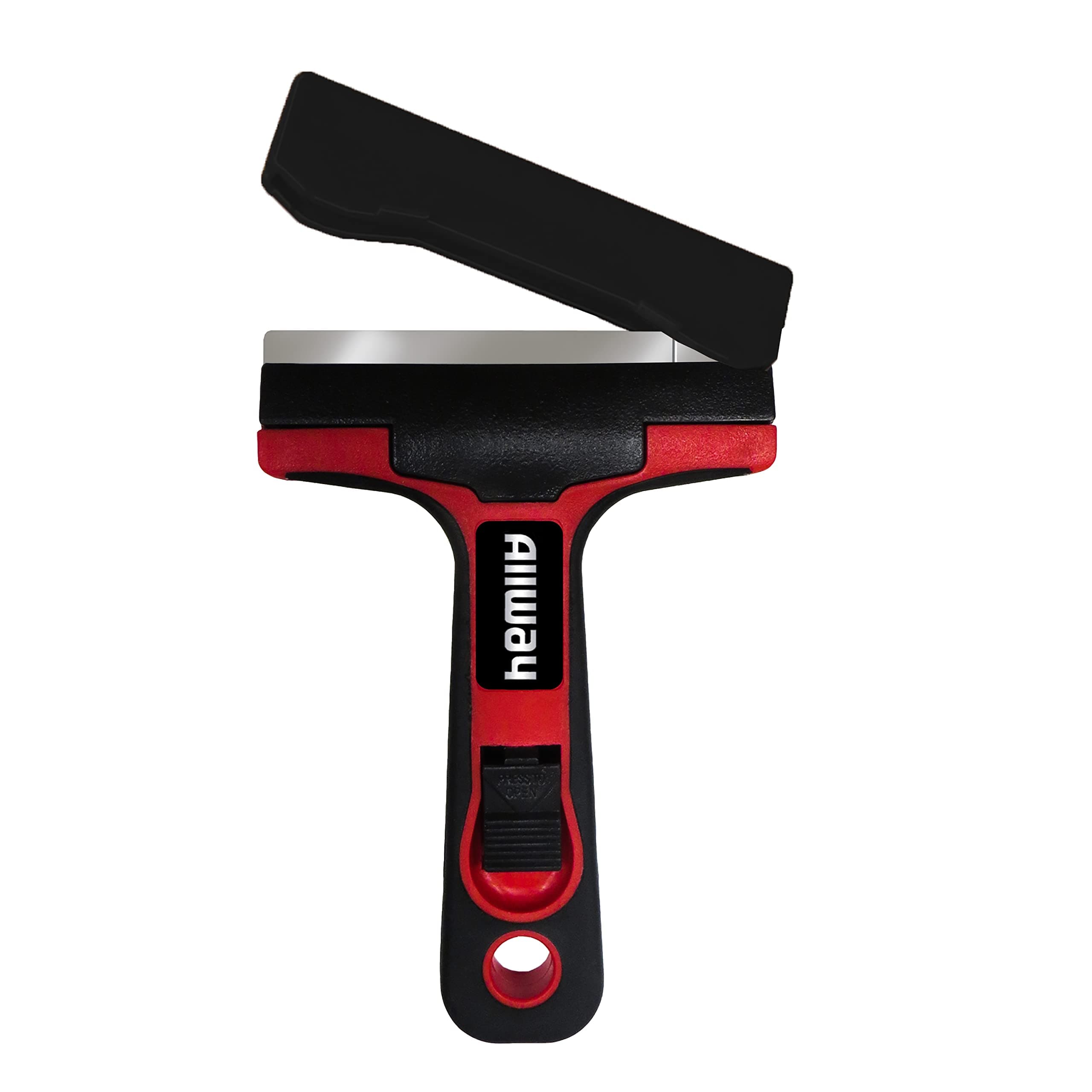 GTS-G Soft-Grip Glass & Tile Scraper with Snap-On Blade Guard, 4"