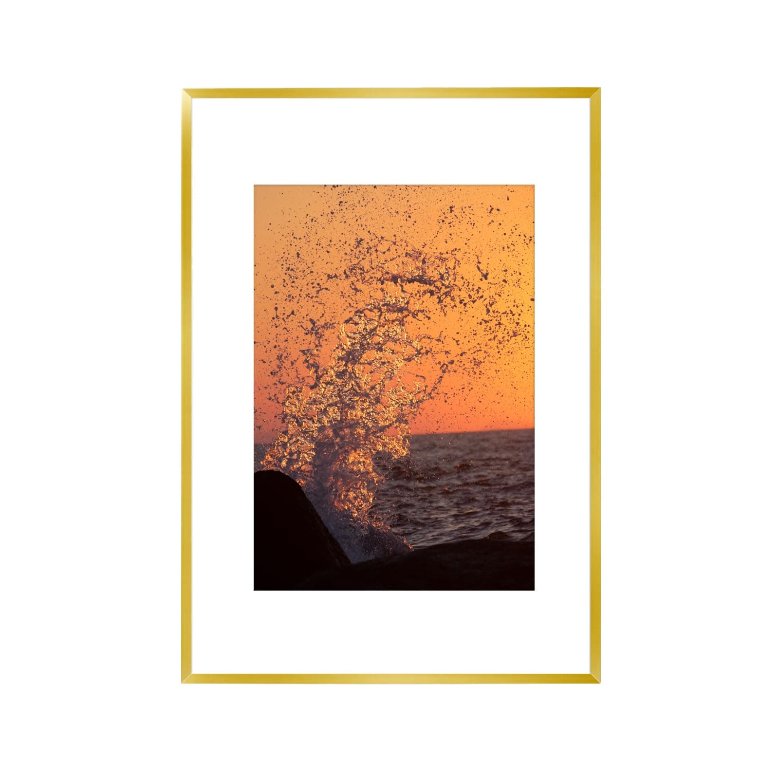 SILD A2 Aluminium Gold Picture Frame with Mount for A3 Certificate Display