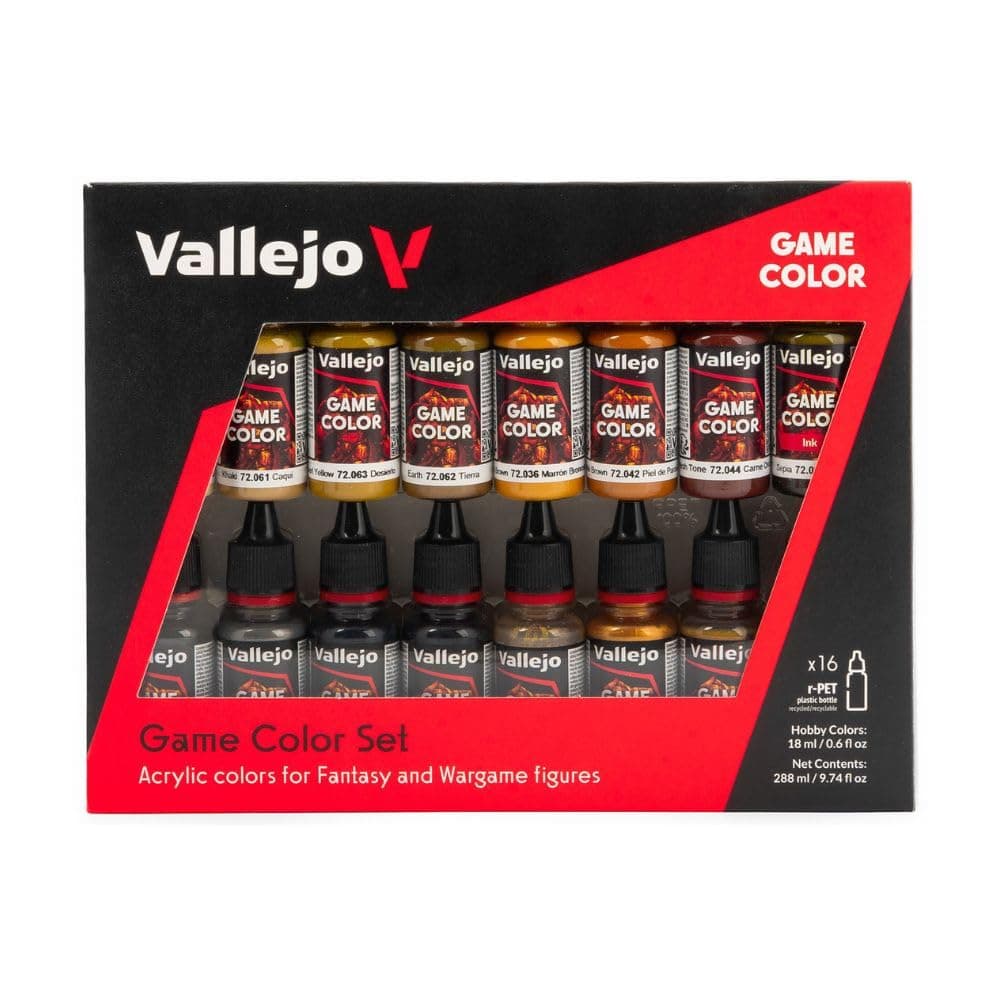 72291 - Leather and Metal Acrylic Paint Set -16 x Assorted 17millimeter Colour