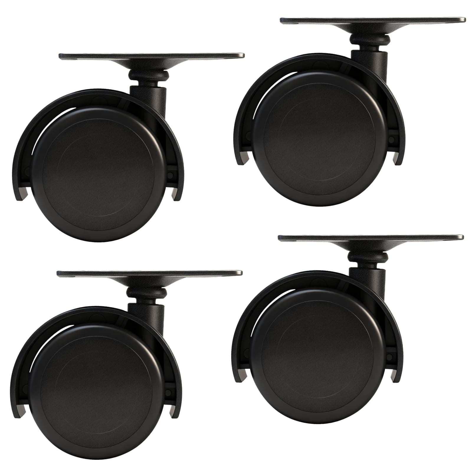 40 mm D-olly Wheel/Plate Assembly Compatible with Vacuum D4 D4C SE E E2 Series D-olly D-ollie Cart Castor Wheels - 4Pack (4)