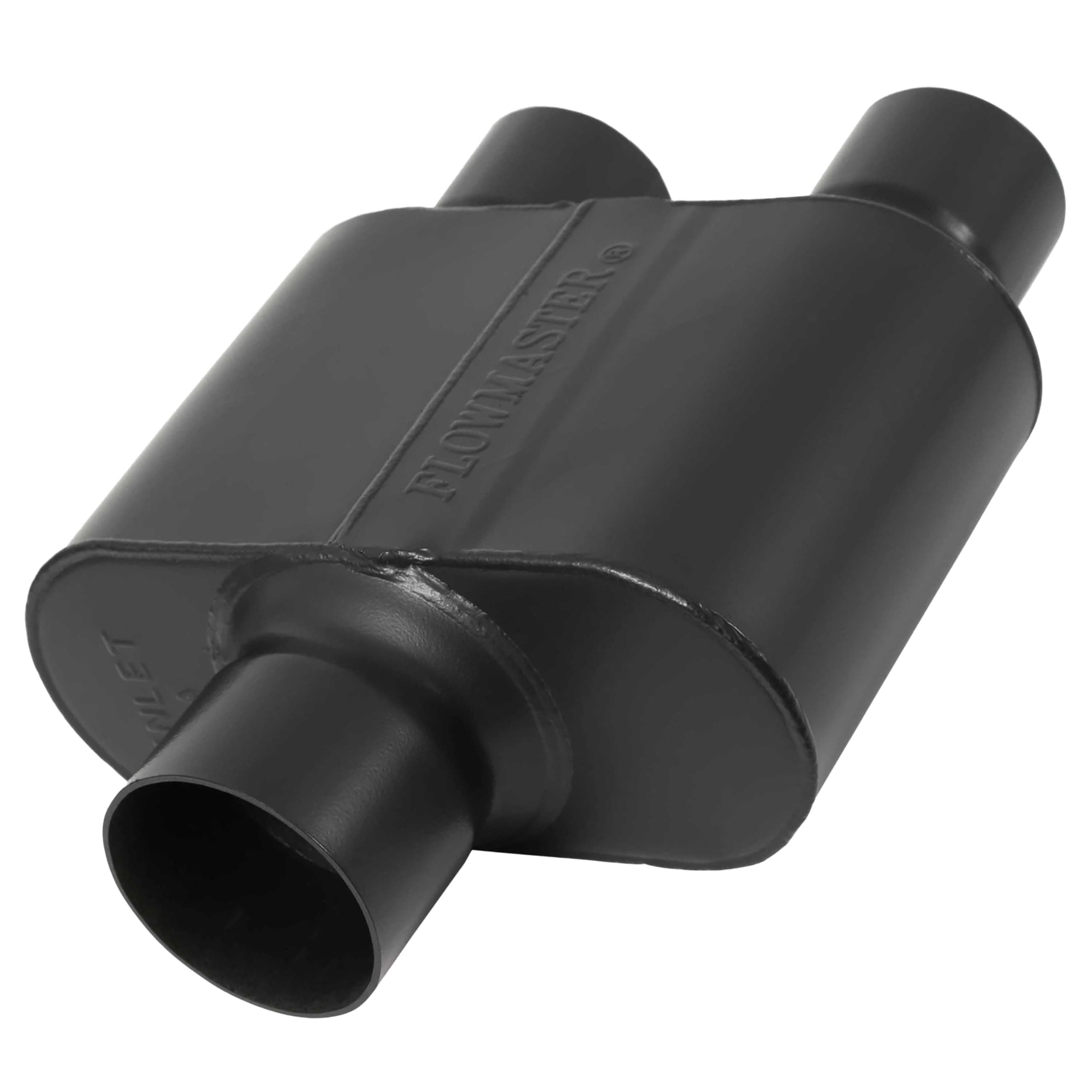 Flowmaster Super 10 Series Chambered Muffler – 3.00" Center In / 2.50" Dual Out – Race-Inspired Sound – 409 Stainless Steel – Ideal for Muscle Cars, LS Swaps, Drag Cars & Off-Road Builds (8430152)