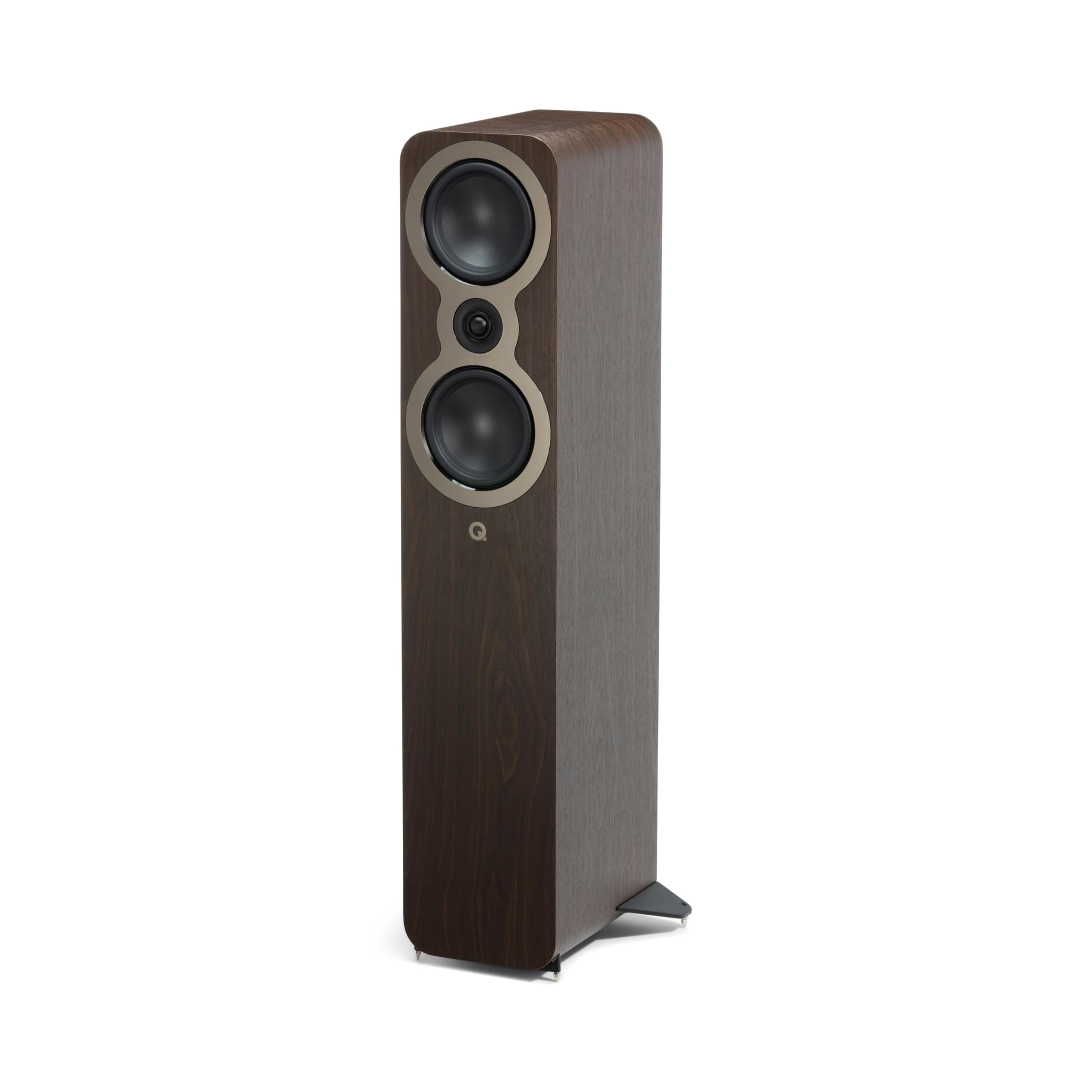 3050c Floorstanding Speakers - Pair - 2x 5.5 Continuous Curved Cone Bass Driver, Point-to-Point Braced, HPE (Pressure Equalised) Cabinet, Stereo Speakers for Home Theatre (Claro Walnut)
