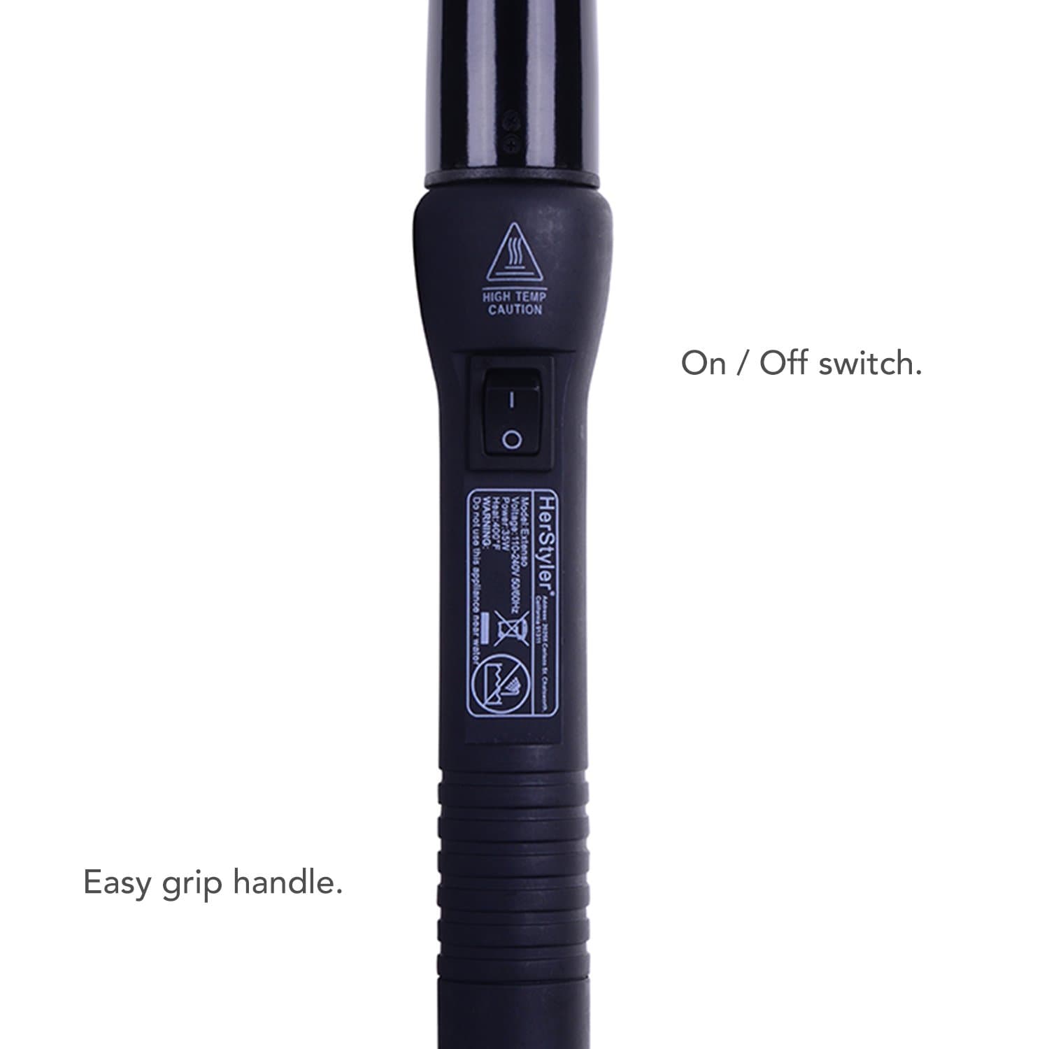 HERSTYLER GRANDE PROFESSIONAL (BLACK) 25mm CURLING IRON