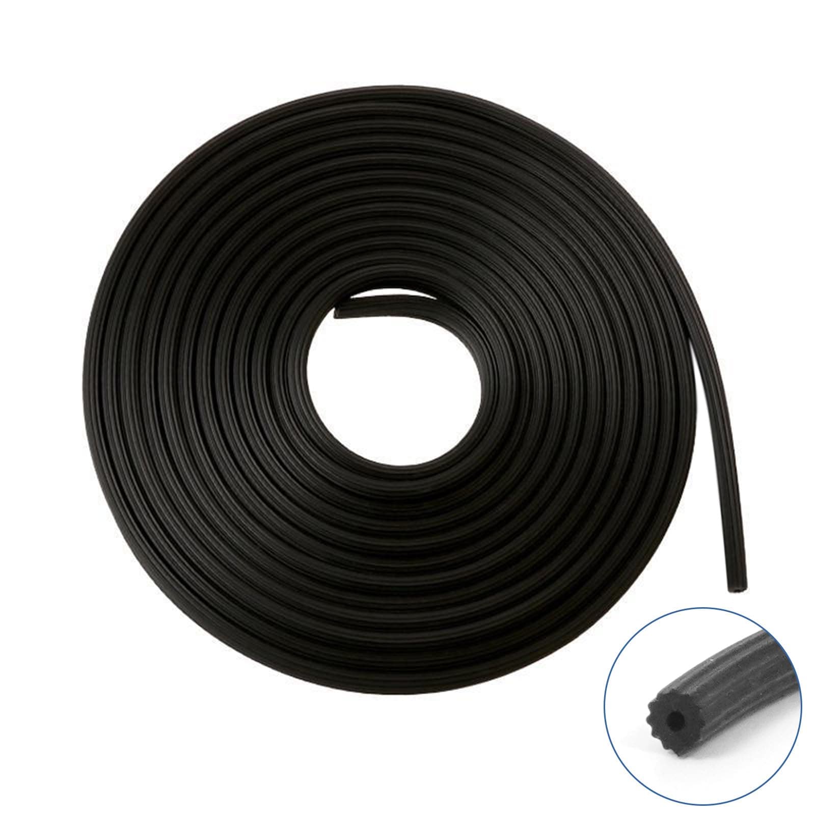 Window Screen Spline, 0.125" x 100' Replacement Round Black Window Screen Retainer Spline, Window Screen Repair