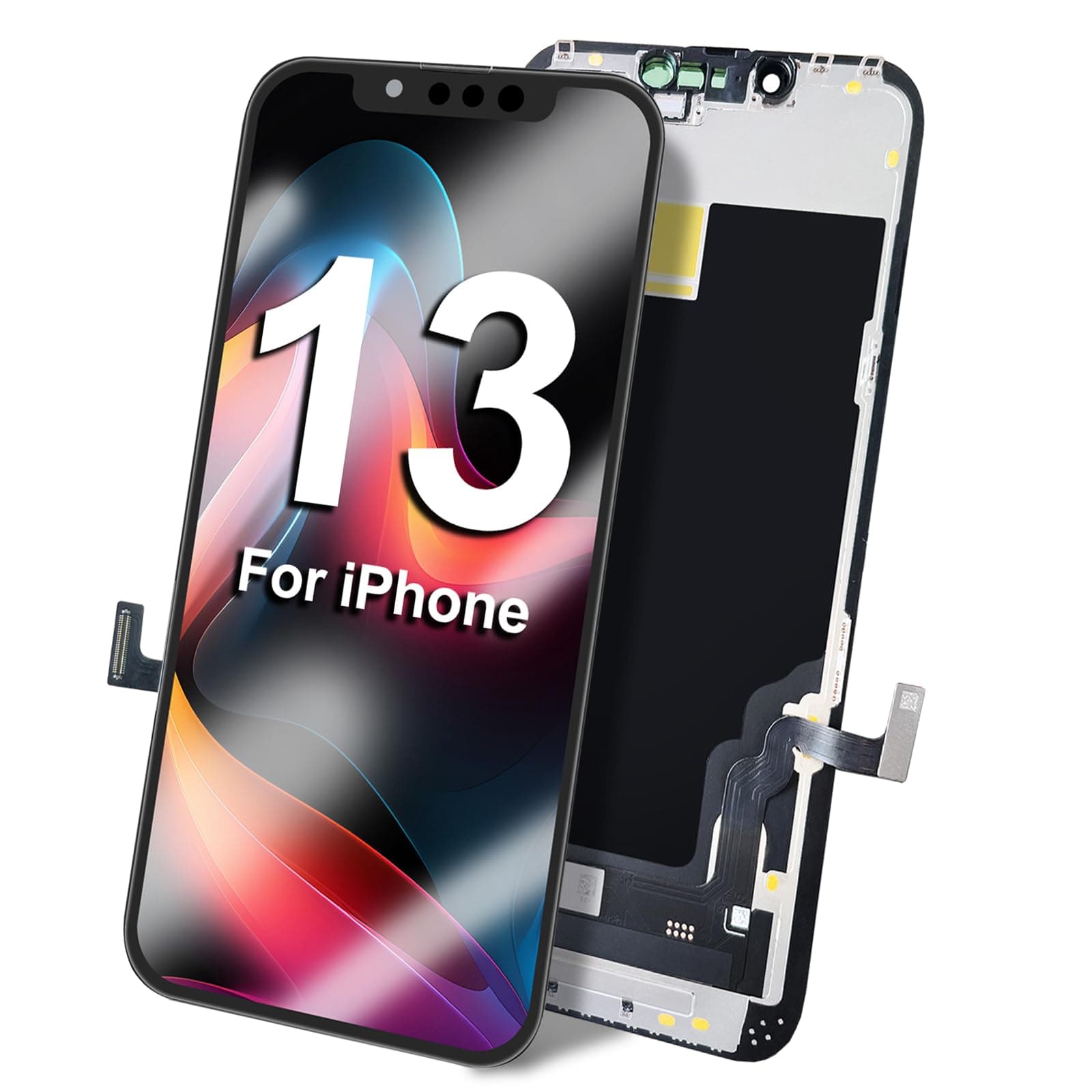 – DTD for iPhone 13 Screen Replacement, 6.1'' 𝟑𝐃 𝐓𝐨𝐮𝐜𝐡 𝑭𝑯𝑫 𝐑𝐞𝐭𝐢𝐧𝐚 𝐓𝐫𝐮𝐞𝐓𝐨𝐧𝐞 Incell-COF Screen for iPhone 13 Display Digitizer Assembly A2633, A2482, A2631, A2634, A2635