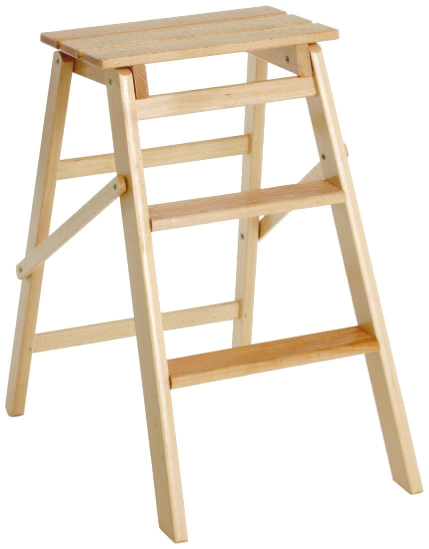 Valdomo 154 "Jolly 3" Folding Stool - Natural Wood