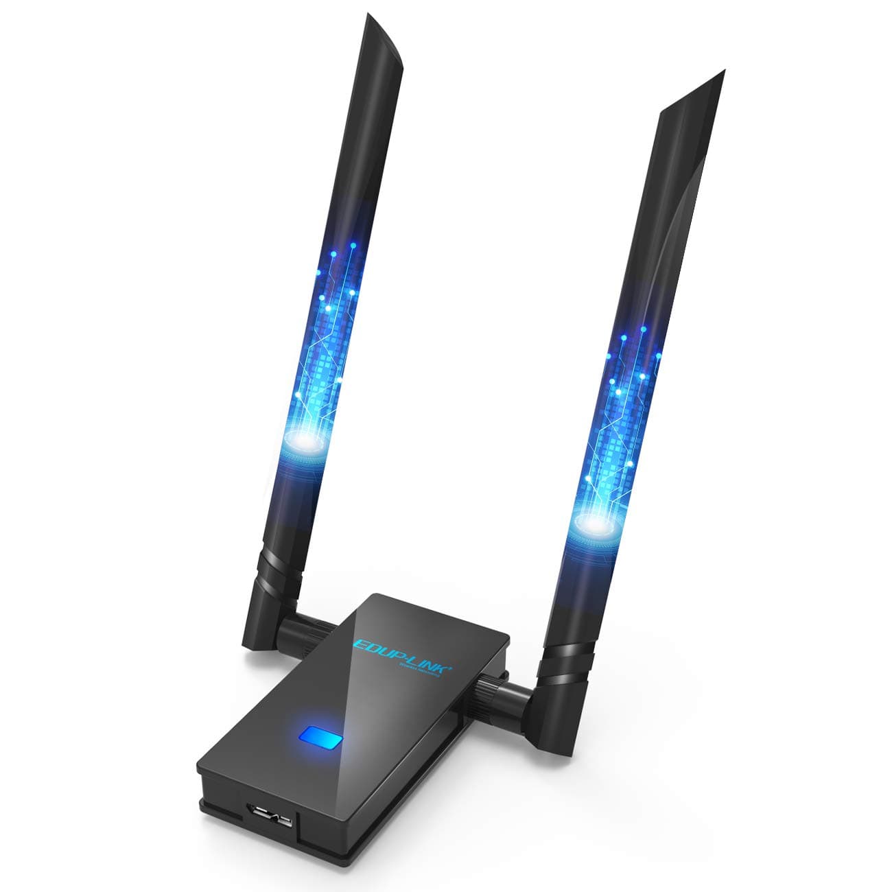 EDUPLINK AC 1200Mbps WiFi Adapter USB 3.0 Wireless Network Card Wi-Fi Dongle Adapter 802.11ac Dual Band 5G/2.4G 6dBi External Dual Antennas for Mac OS X 10.6-10.14,Windows XP/10/8/7,Vista