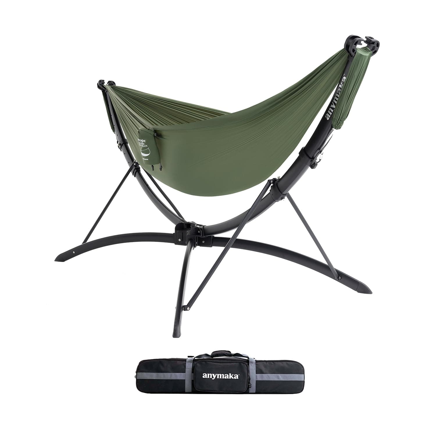 Set Up in 3 Seconds Adjustable Portable Aluminum Alloy Hammock Stand for Outside with Chair Mode & Lounge Mode up to 105''