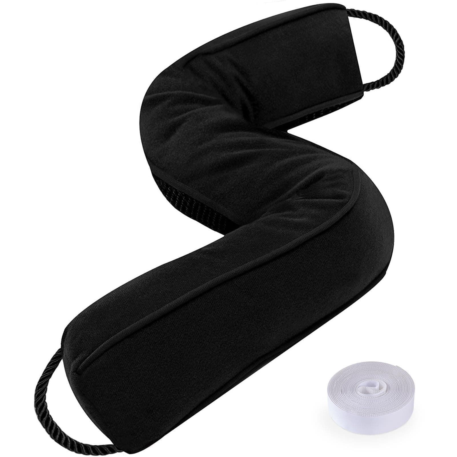 Sunolga Door Draft Stopper Blocks Hot and Cold Air with Removable Washable Cover for Bottom of Door, All-Season Seal for Noise, Light, Under Door Sweep for Gaps Up to 3", Home Essentials, 38", Black