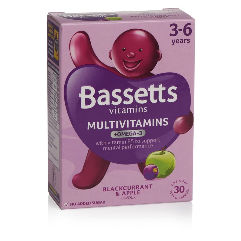 Bassetts Blackcurrant & Apple Multivitamins 3-6 Years (30 Pack)