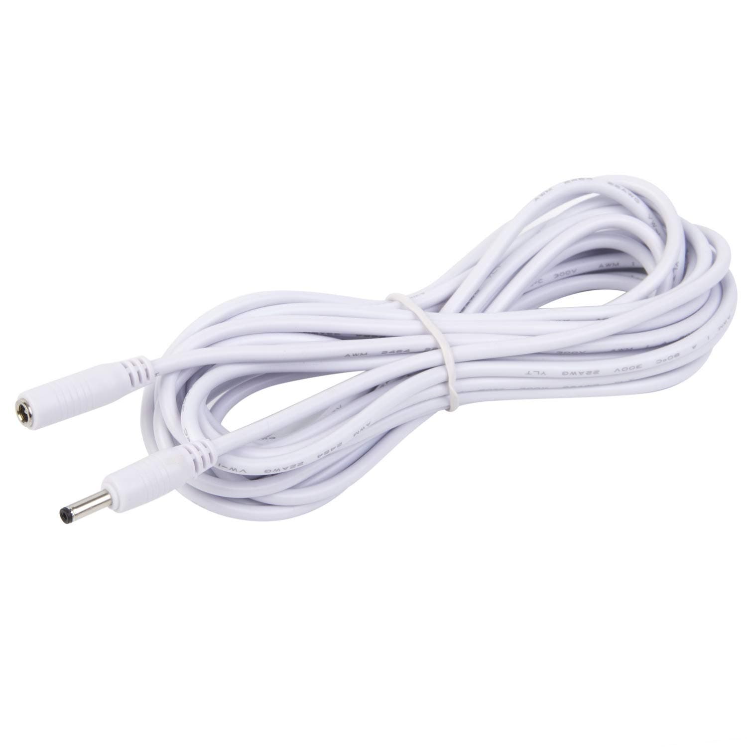 Power Extension Cable 16.5ft 1.35mm x 3.5mm Compatible with 5V DC Adapter Cord for CCTV Security Camera IP Camera Standalone DVR(16.5ft DC 3.5mm Plug White)